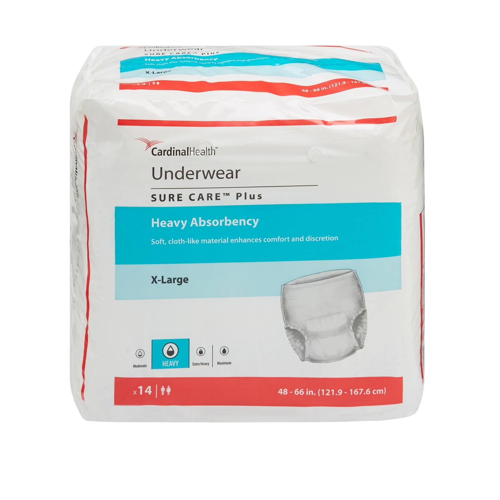 Covidien Sure Care Plus 1625 Adult Disposable Pull Up Underwear Diapers XL 14 Ct