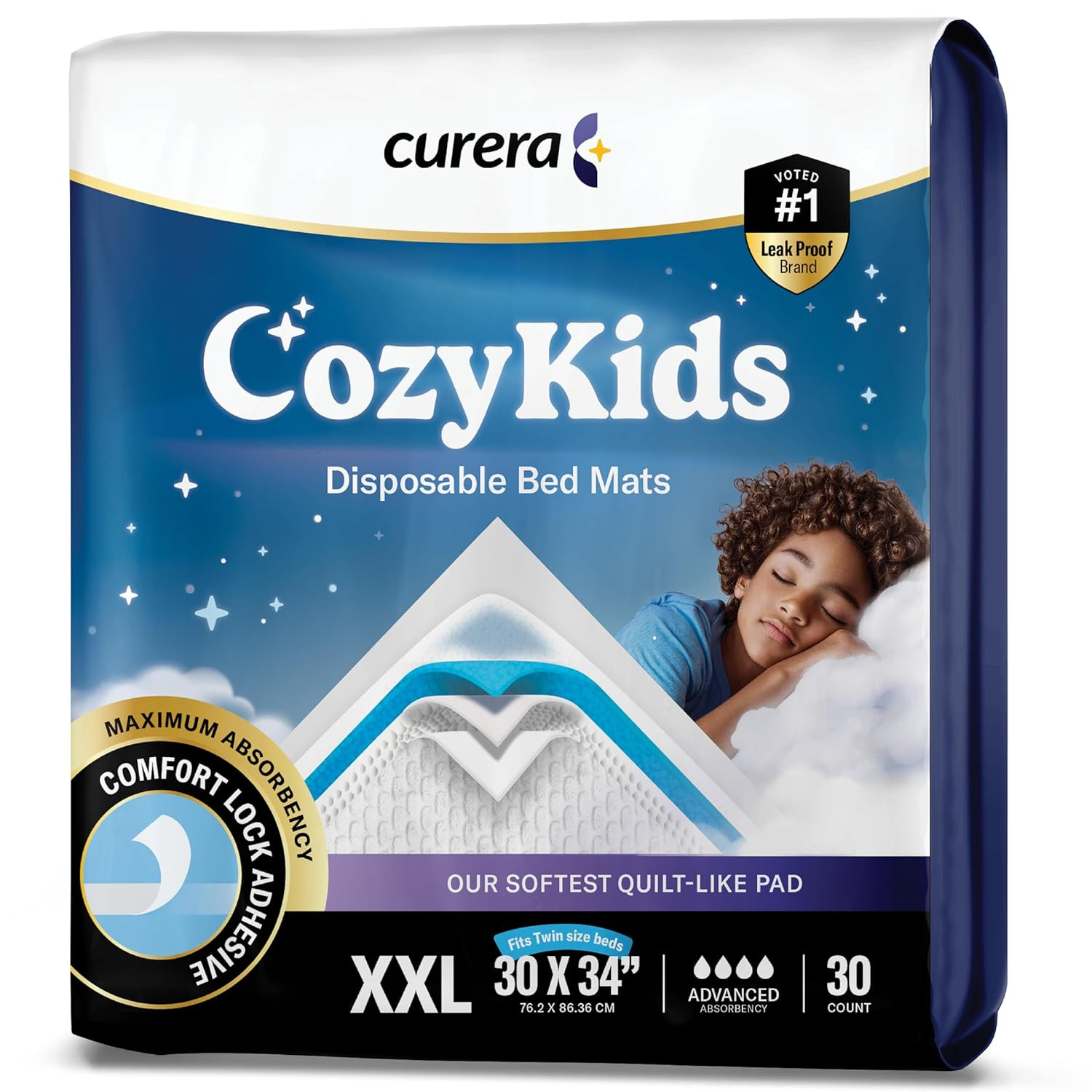 Cozykids® Disposable Bedwetting Bed Pads for Kids 30”X 34” Super Absorbent Potty
