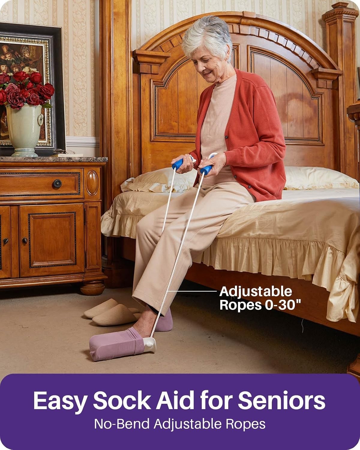 Comfortable 4.6-Inch Sock Helper with Foam Handles – Embrace Independence Today