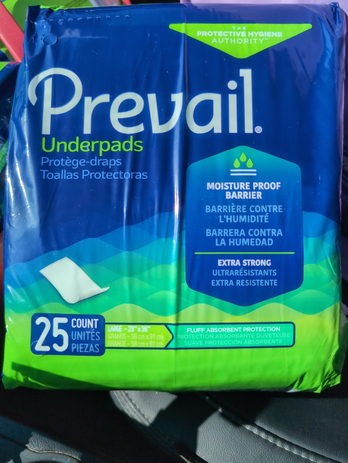 Underpads Prevail Fluff Absorbent Protection Disposable23″ x 36″ 25/ 6 PACKAGES