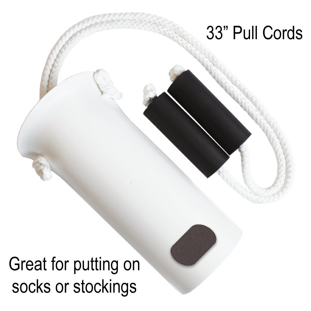 Deluxe Sock Aid – Sock Helper with Foam Handles – Dressing Aid for Seniors, Disa