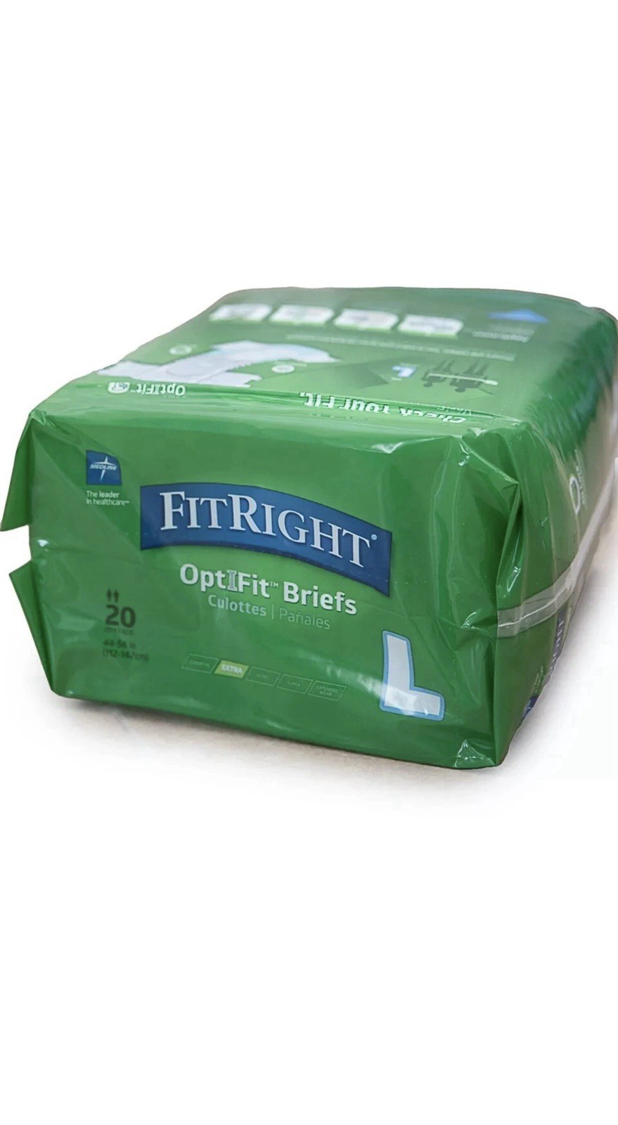 Fit Right OptiFit disposable Briefs Size Large – 4 packs x Qty 20 in each pack