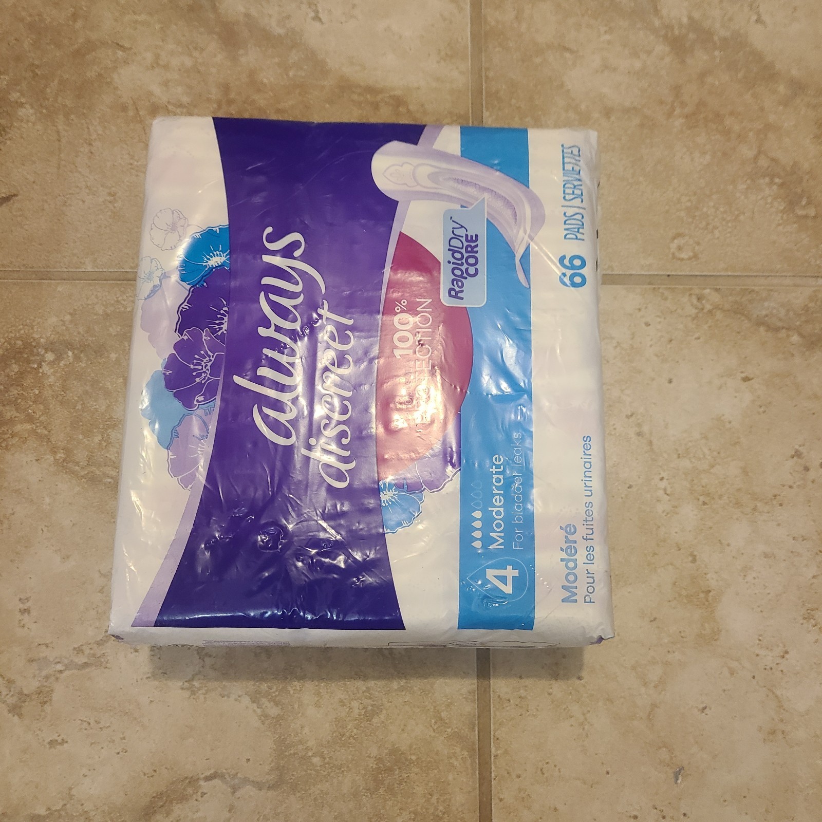 Always Discreet Incontinence 66 Moderate Pads Level 4