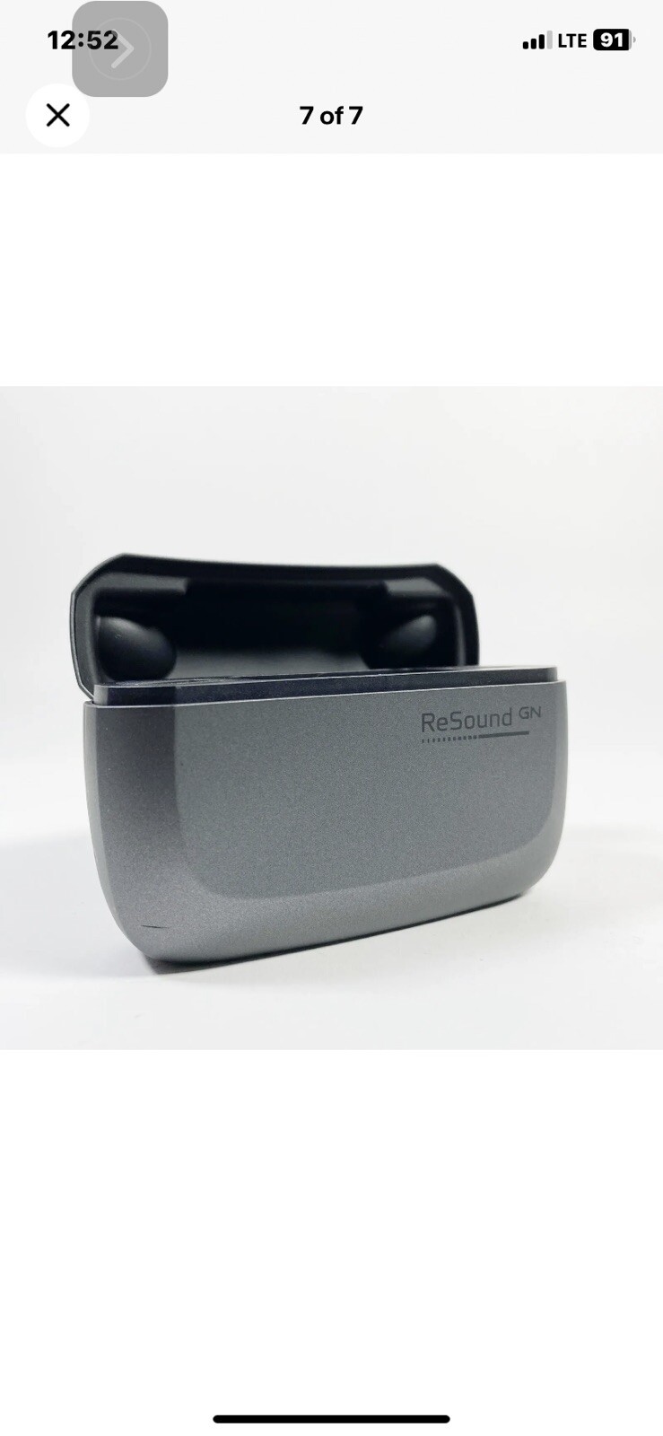 Resound GN C-1 Black Linx Quattro Long-Lasting Power Hearing Aids Charging Case