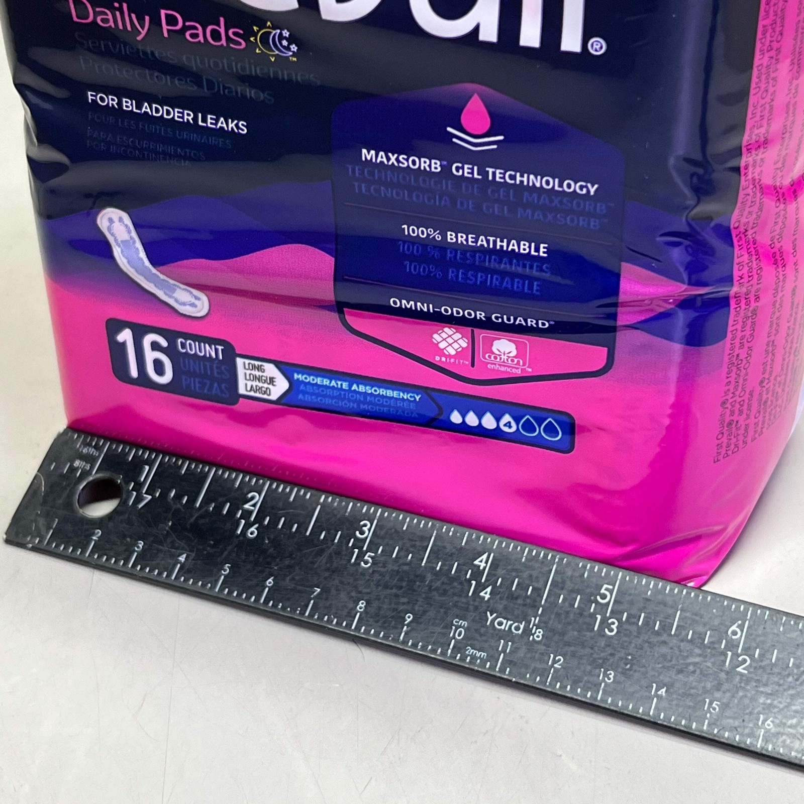 PREVAIL (144 Count) Daily Pads L White BC-013