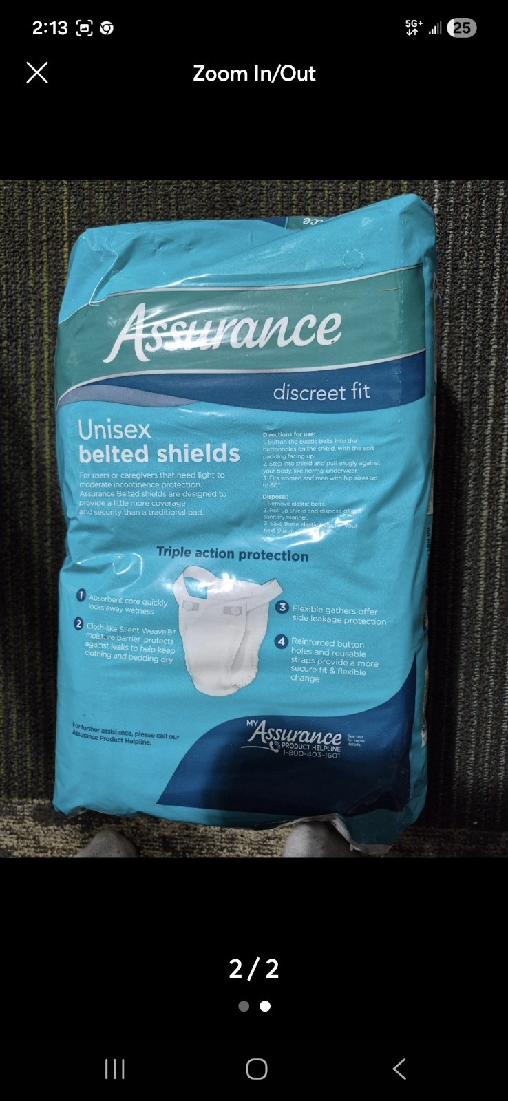 Assurance One Size Belted Undergarments Moderate Absorbency 30 Ct