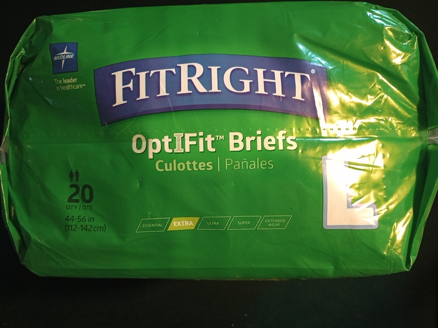 Medline FitRight Large (44-56) OptIFit Briefs NEW!!! Comfort Air Design 4D Core