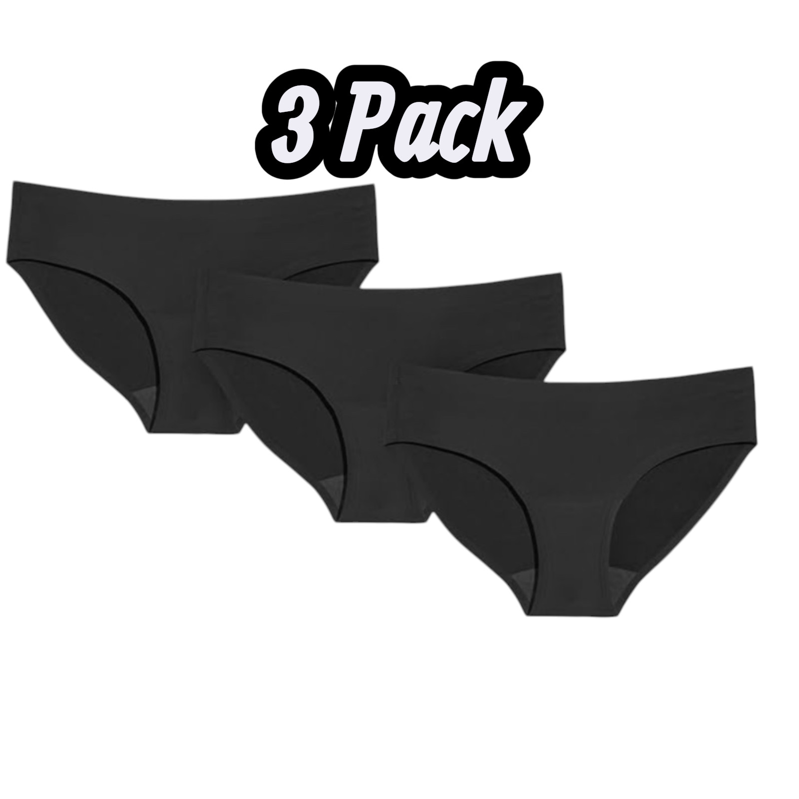 3 Pack Leak Proof Period Underwear Women Low Rise Breathable Menstrual Panties