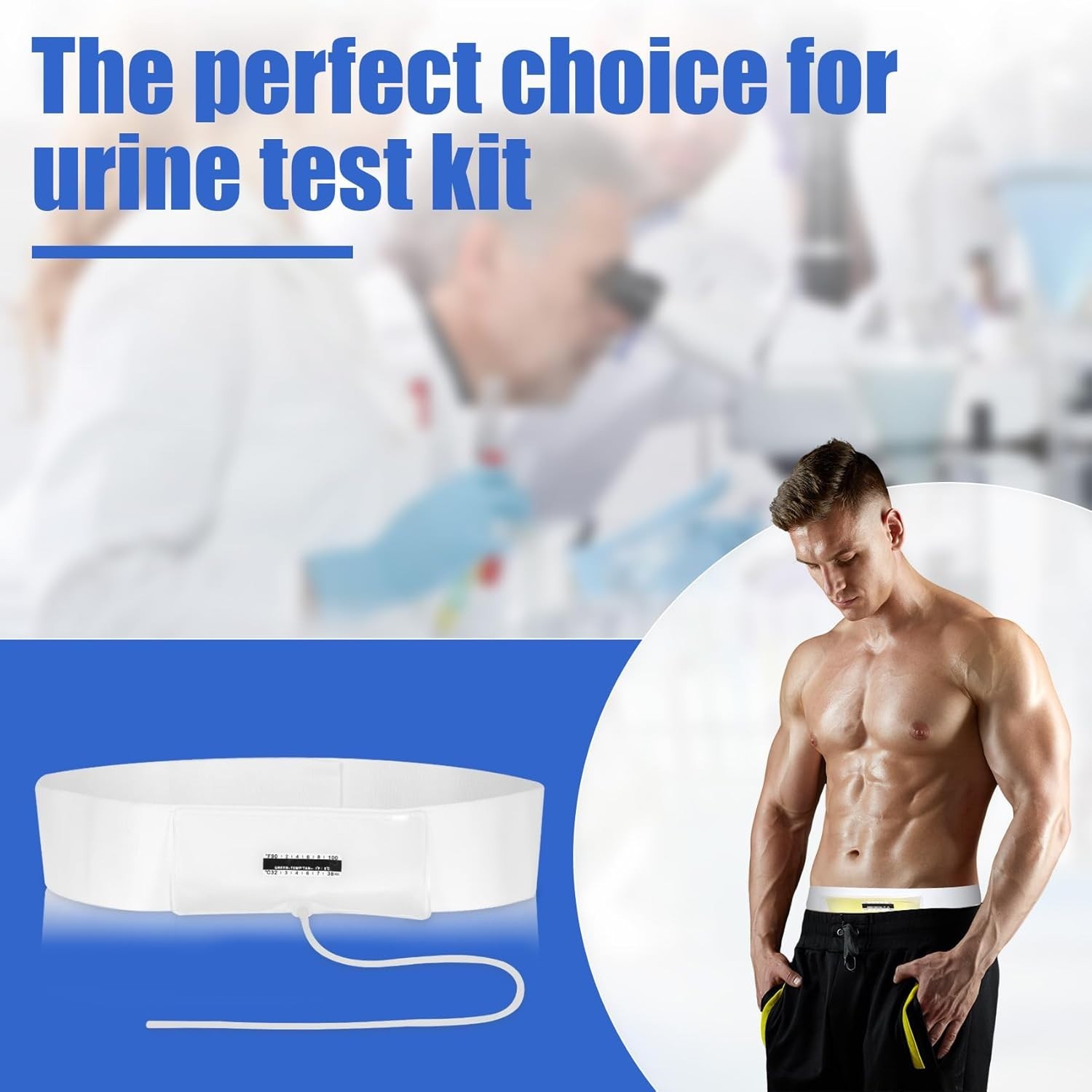 16Pcs Urine Test Complete Kit 2 to 4 oz Concealed Sample Bag Adjustable Belt