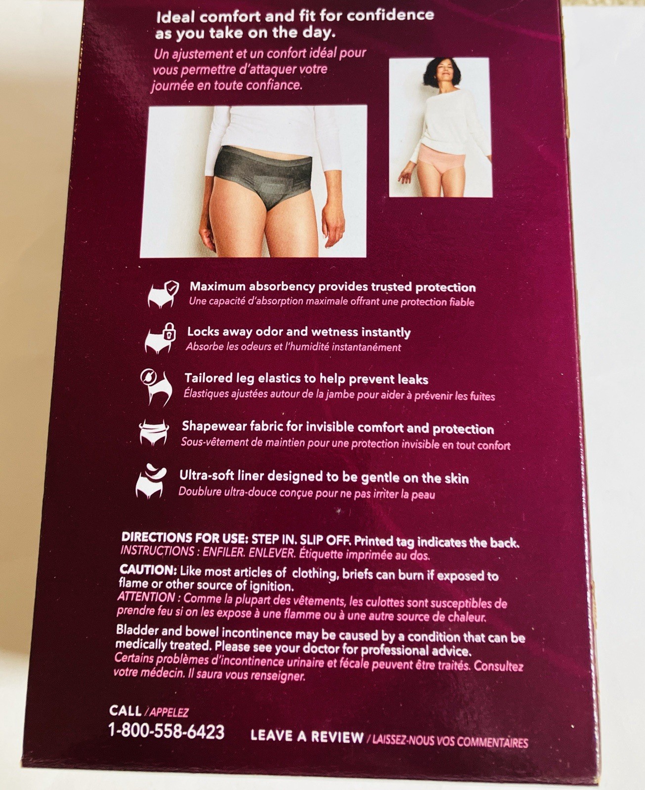 Depend Silhouette Incontinence Underwear for Women, Size Small 4 Pack