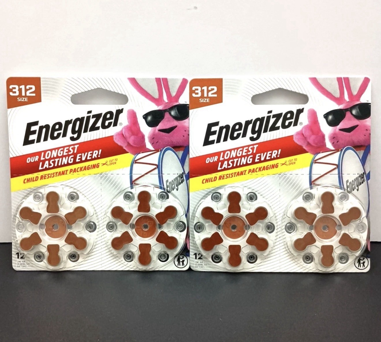 *24 Count* Lot of 2 12-packs ENERGIZER 312 1.45V Hearing Aid Battery Exp 03/2030