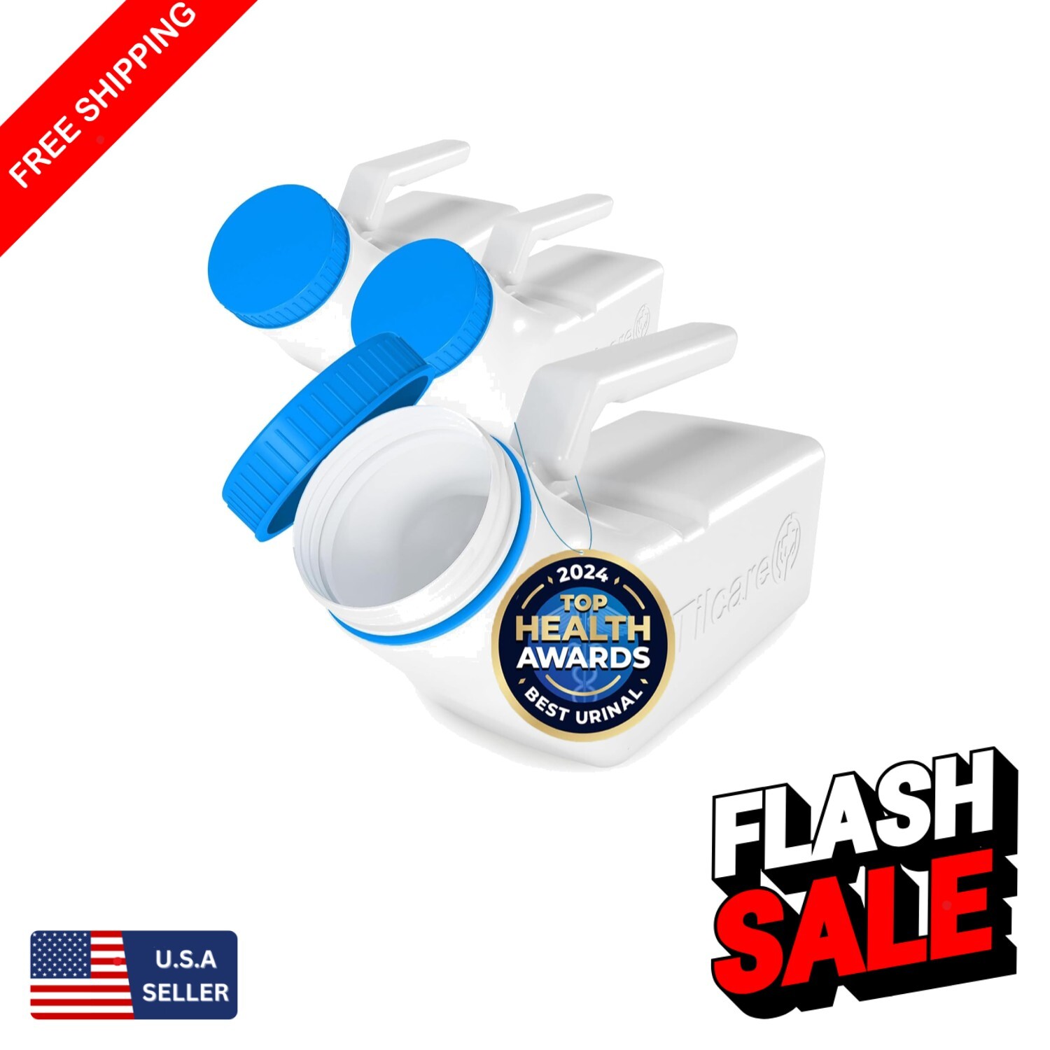 3-Pack Glow in the Dark Men’s Urinals – Spill Proof & Durable Bedpan Bottles