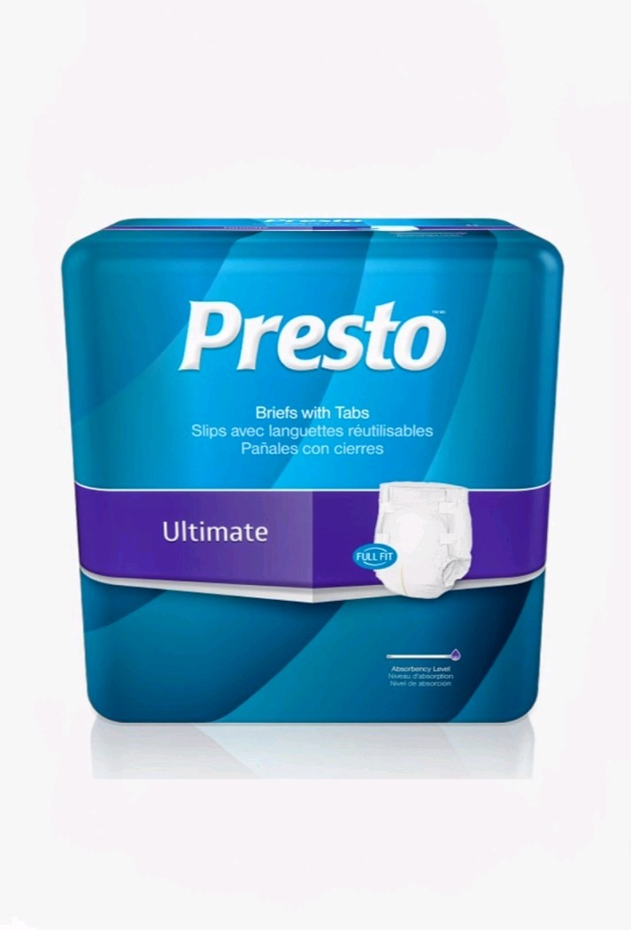 Presto Brief with Tabs, Plus Full Fit, XL 15 per bag ABB1050