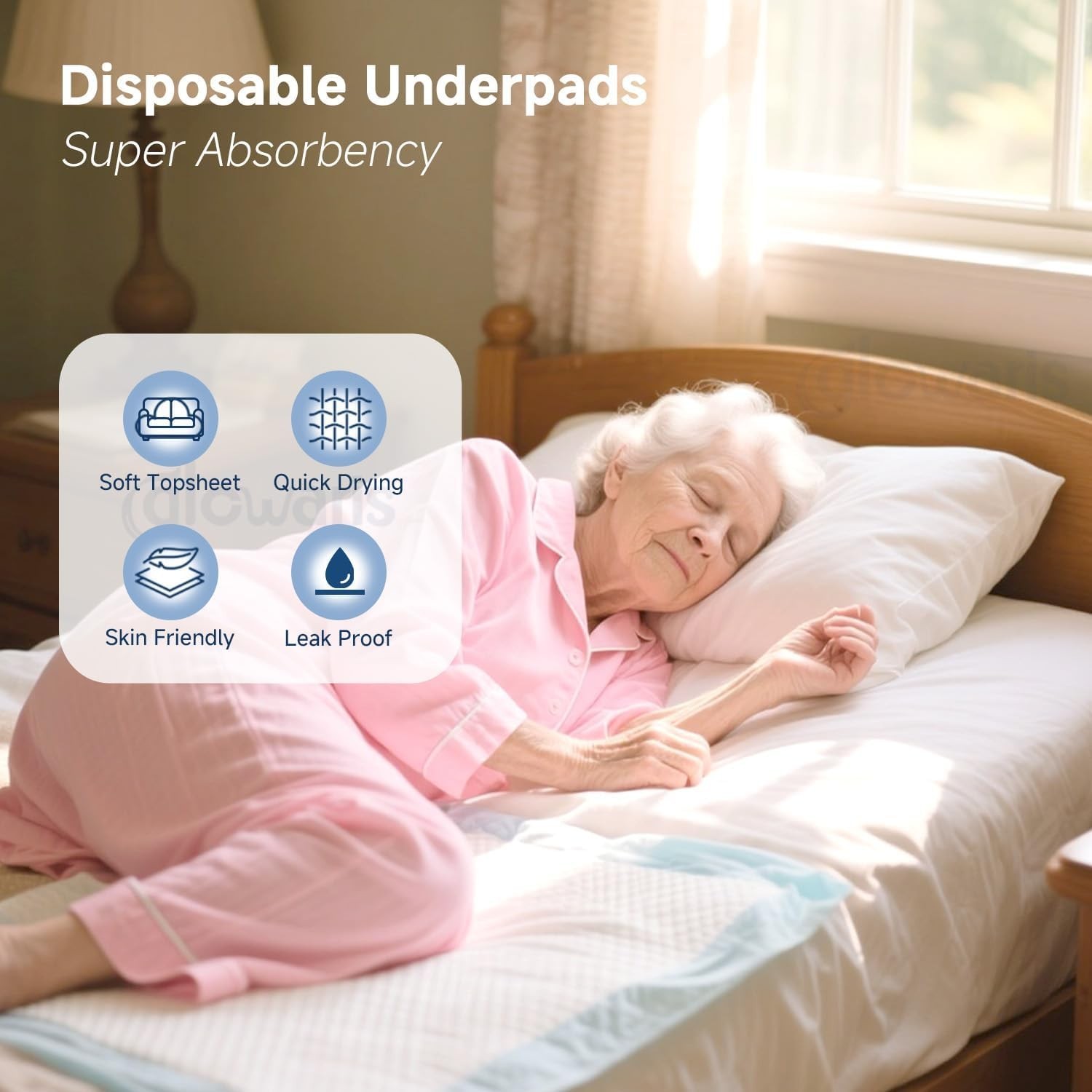 50 Pack XXL Disposable Underpads 30×36 Leakproof Absorbent Bed Puppy Pads
