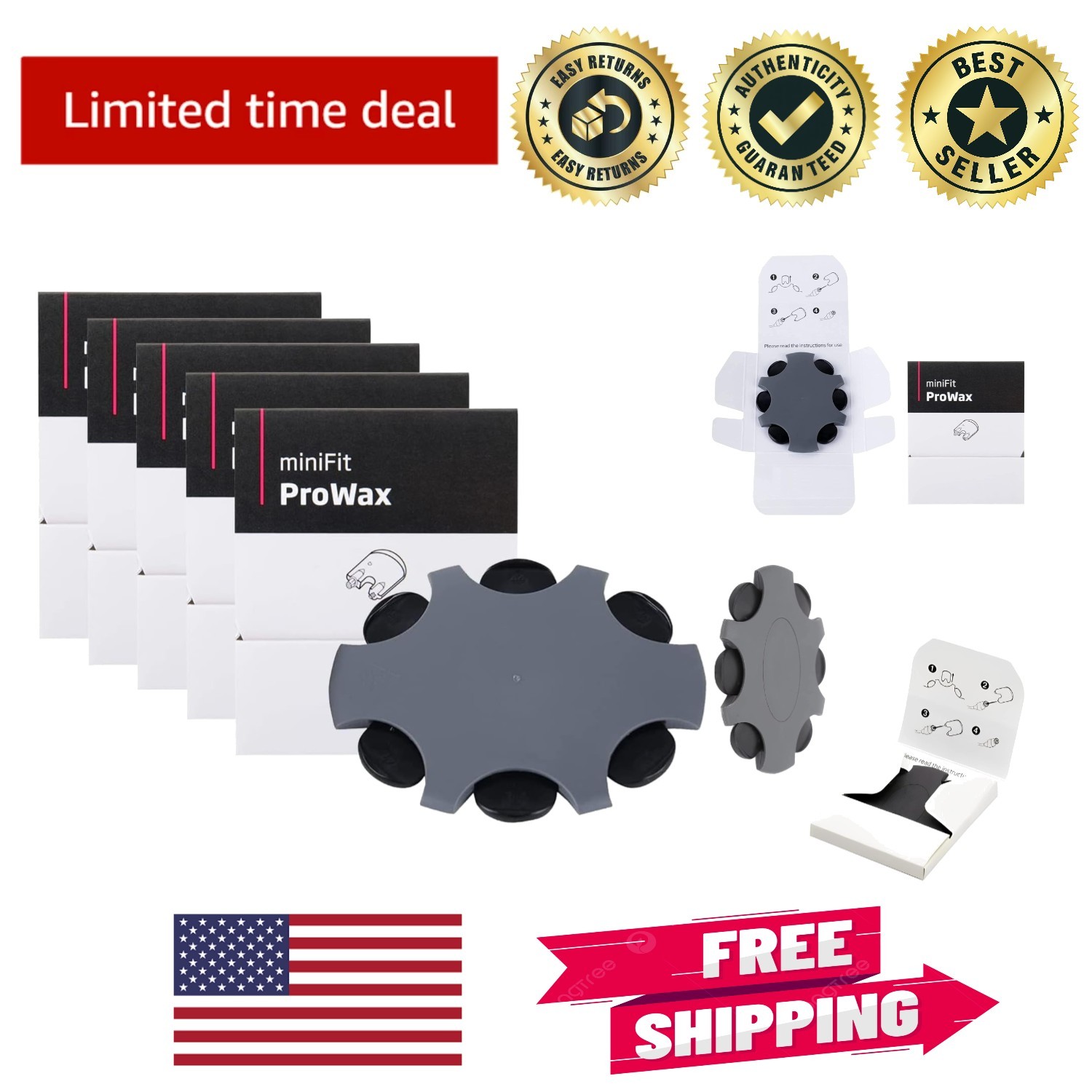 Oticon Hearing Aid Wax Guards – 5 Packs of 30 Filters for Protection