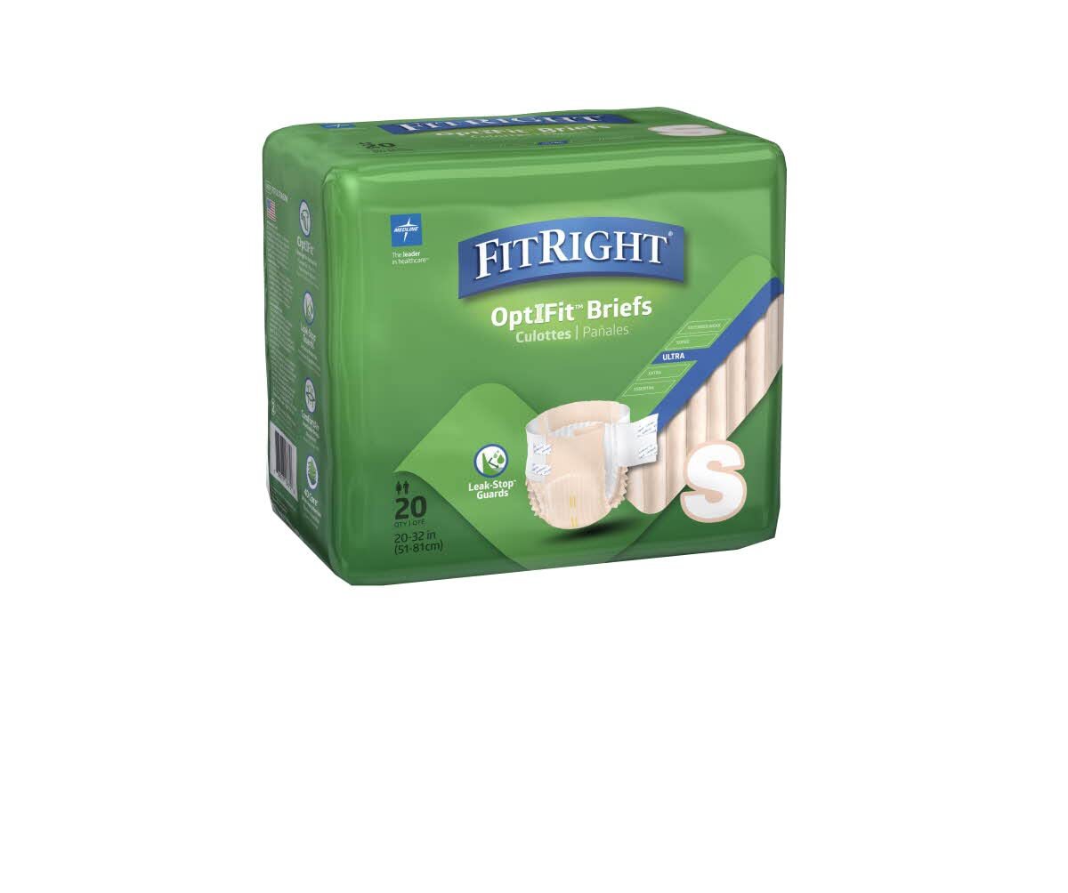 FitRight Ultra Small Adult Diapers 20 Count Heavy Absorbency Incontinence Briefs