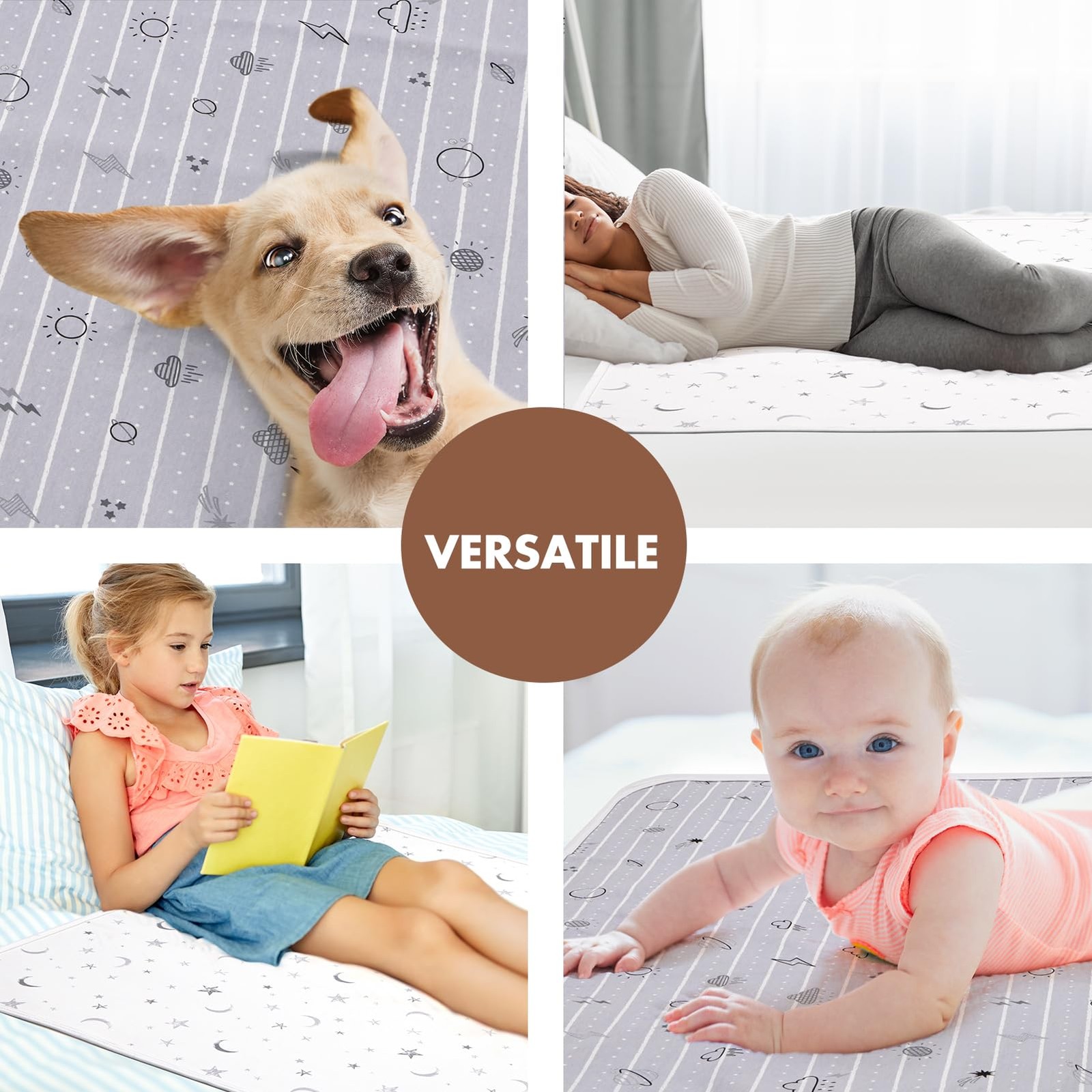 YIVEKO Baby Waterproof Bed Pad Washable Mattress Pad Reusable Underpads Bed W…