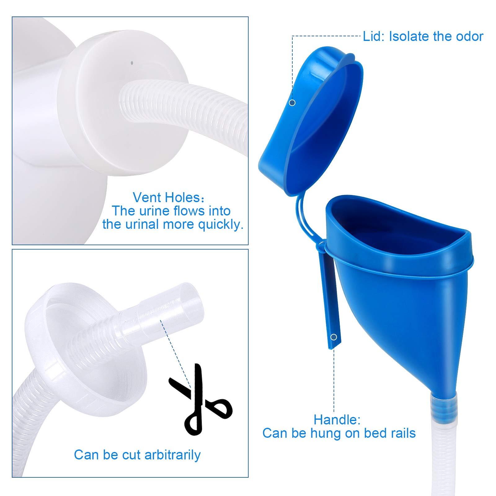 Unisex Potty with Lid and Funnel, Portable Pee Bottle for Men and Women, 2000…