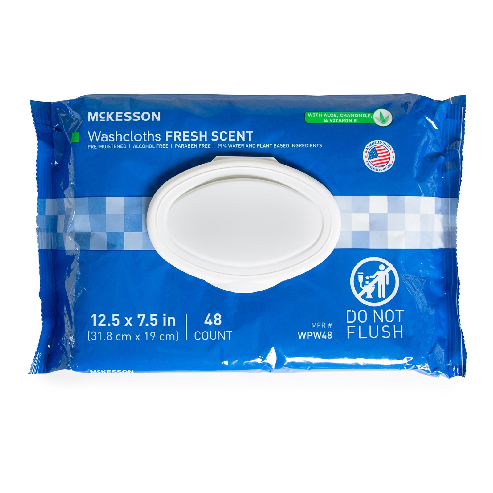 McKesson Personal Cleansing Wipe 7.5 x 12.5″ WPW48 3 Pack 144 Wipes