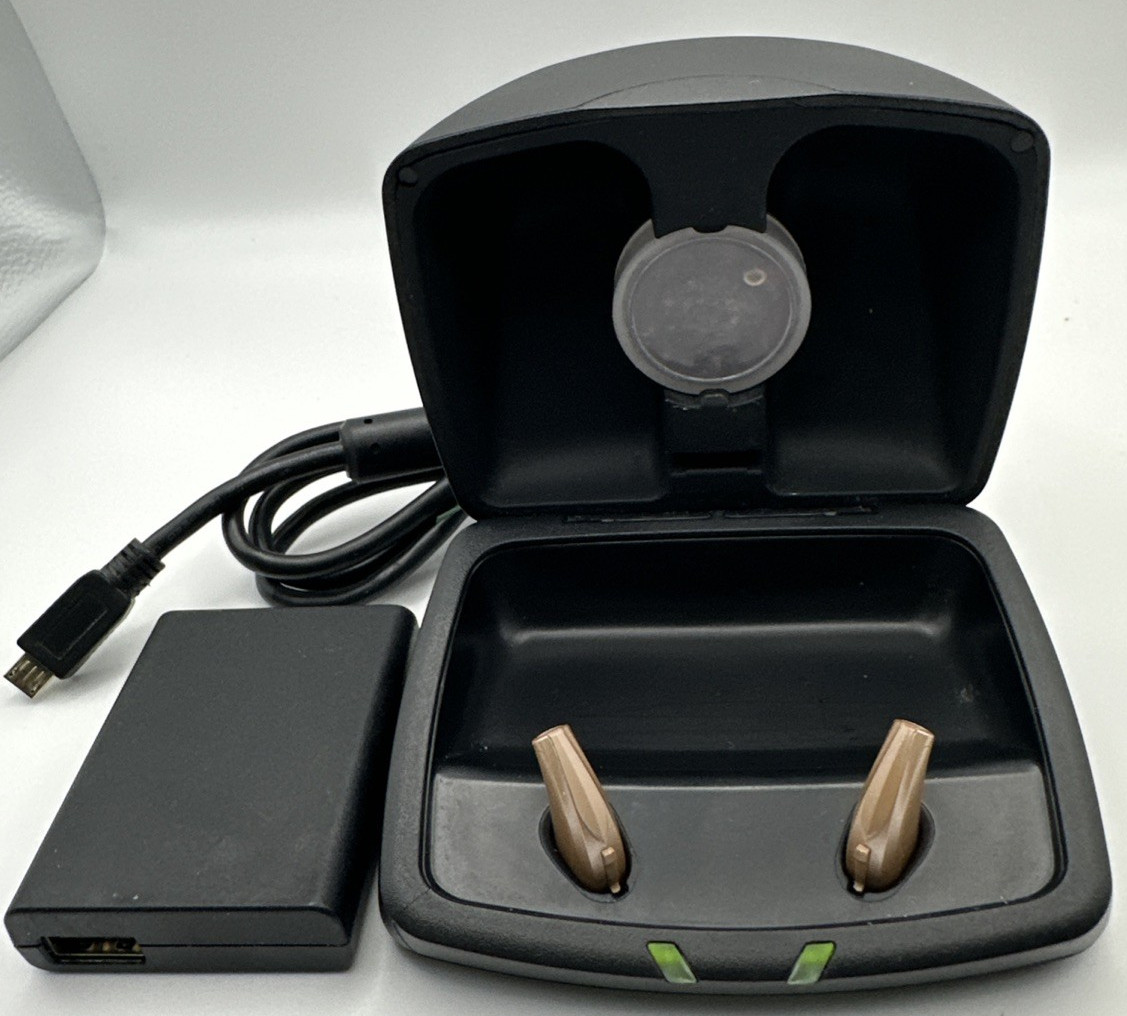Starkey Muse iQ 1000 Rechargeable Hearing Aids RIC Style with Charging Case