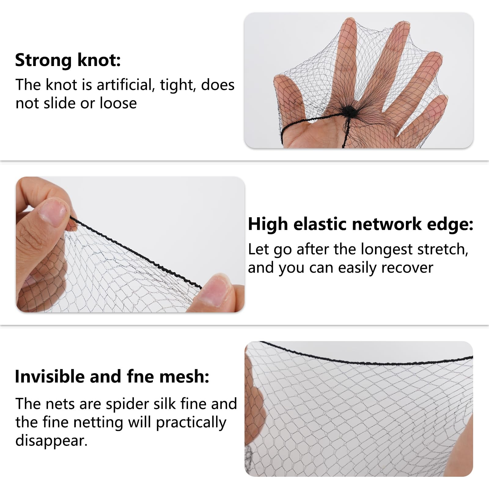Invisible Hair Net Set: Hair Nets for Buns Ballet Kitchen Foodservice All-day…