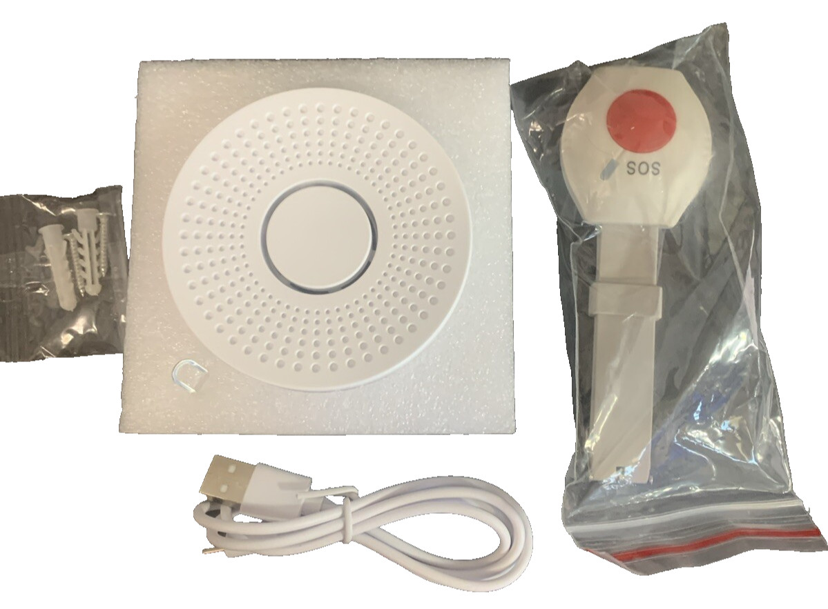 Wireless SOS Panic Button Kit – Emergency Alert System with Hub & USB Cable New