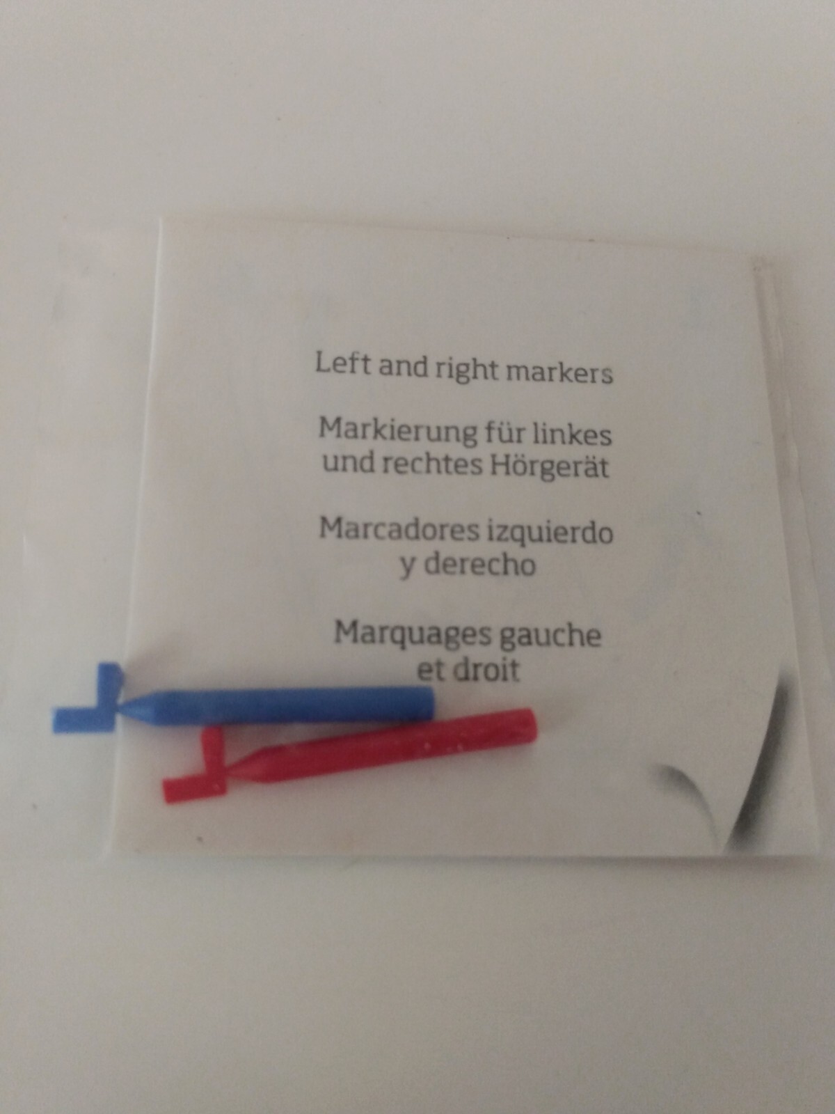 Hearing Aids Red Blue Accessories Markers set of 2 NWT