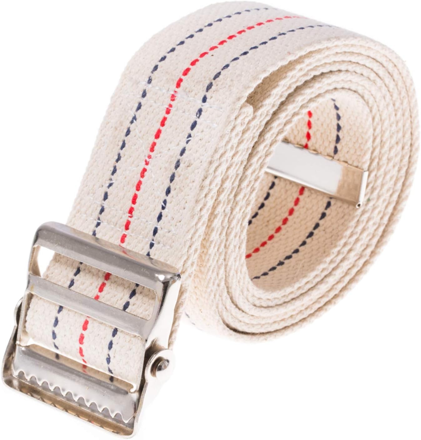 Comfortable 60-Inch Gait Belt in Beige Stripes – Ideal for Nurses and Therapists