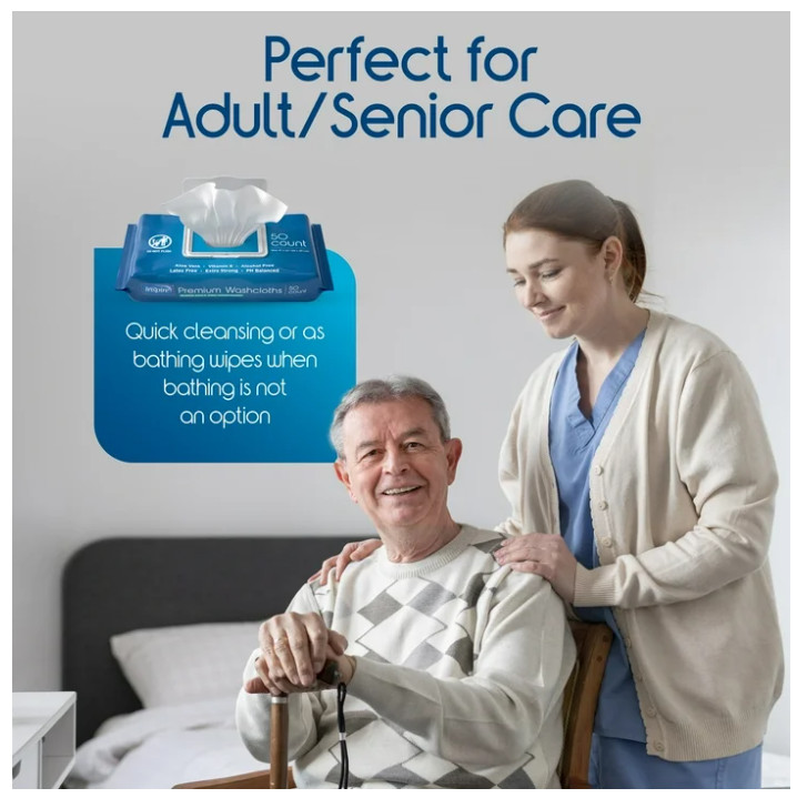 Inspire Adult Wet Wipes 8×12 Extra Large 600Ct Incontinence