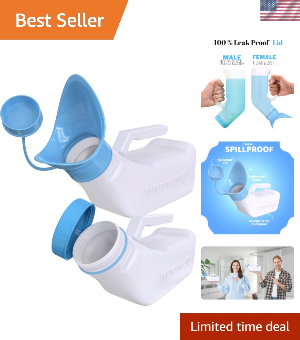 Sturdy 32 oz Spill-Proof Urinal – Perfect for Convenient Travel & Road Trips
