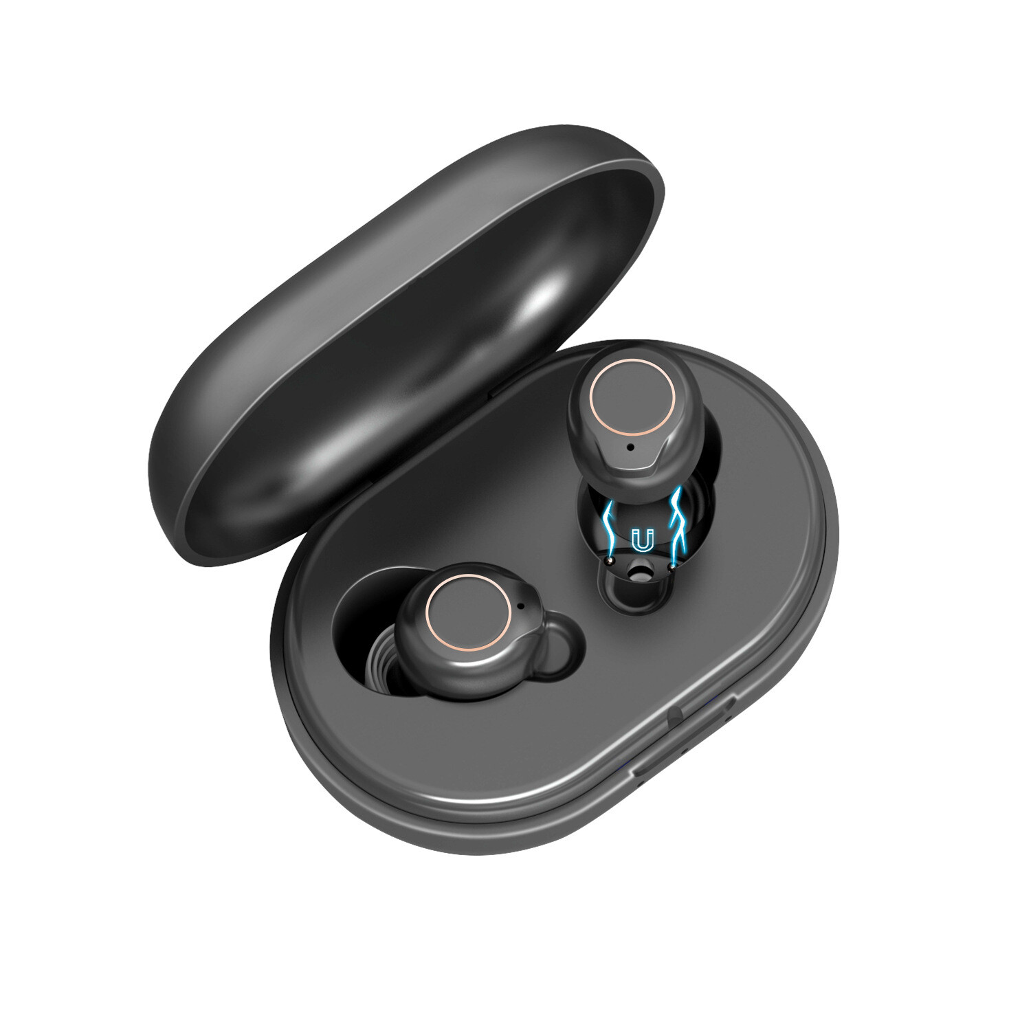 Rechargeable Digital Hearing Aids In-Ear Invisible Sound Voice Amplifier 1 Pair
