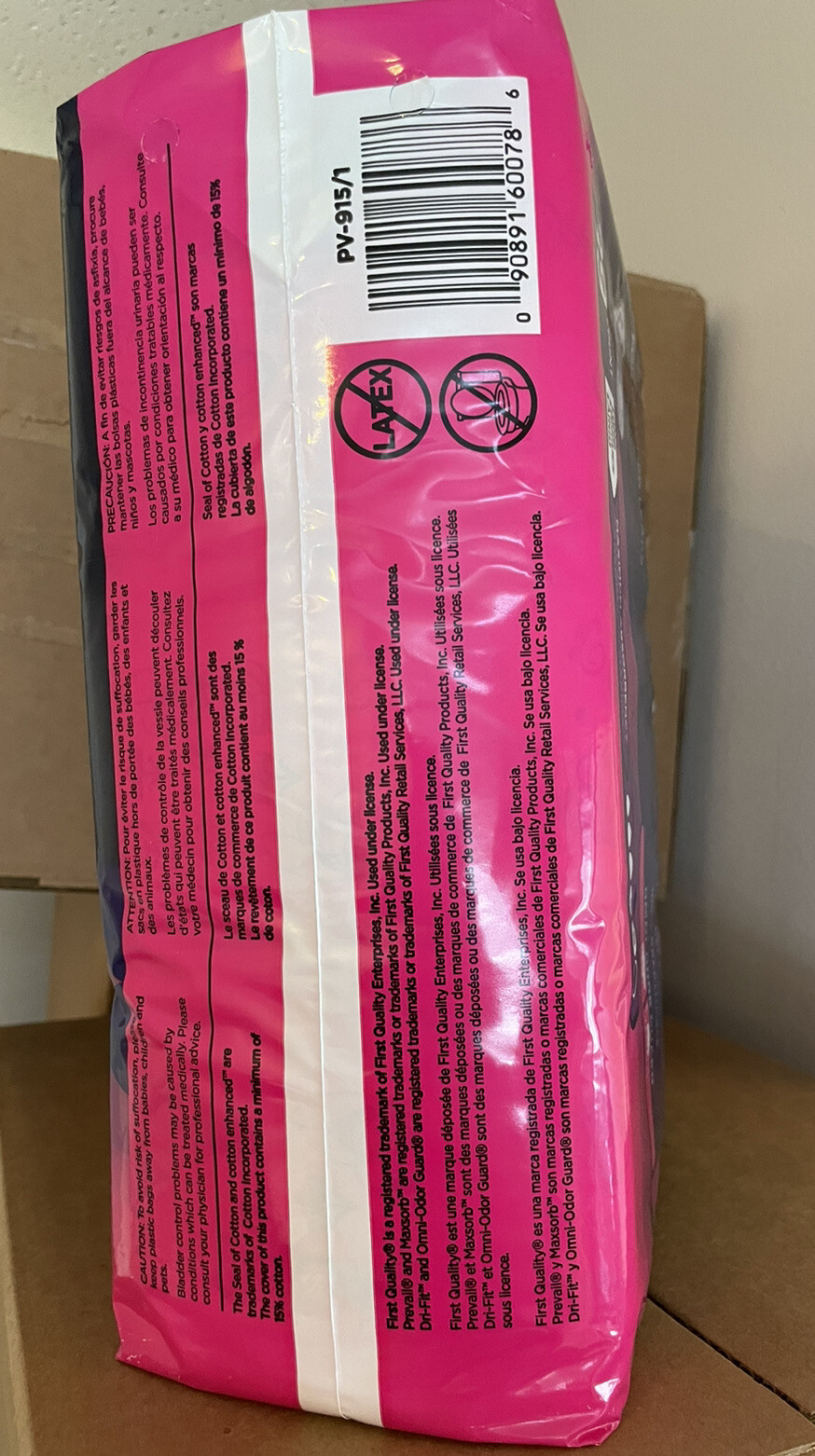 Prevail Bladder Control Pad 13” Length, Maximum, Long – Bag of 39 New Sealed