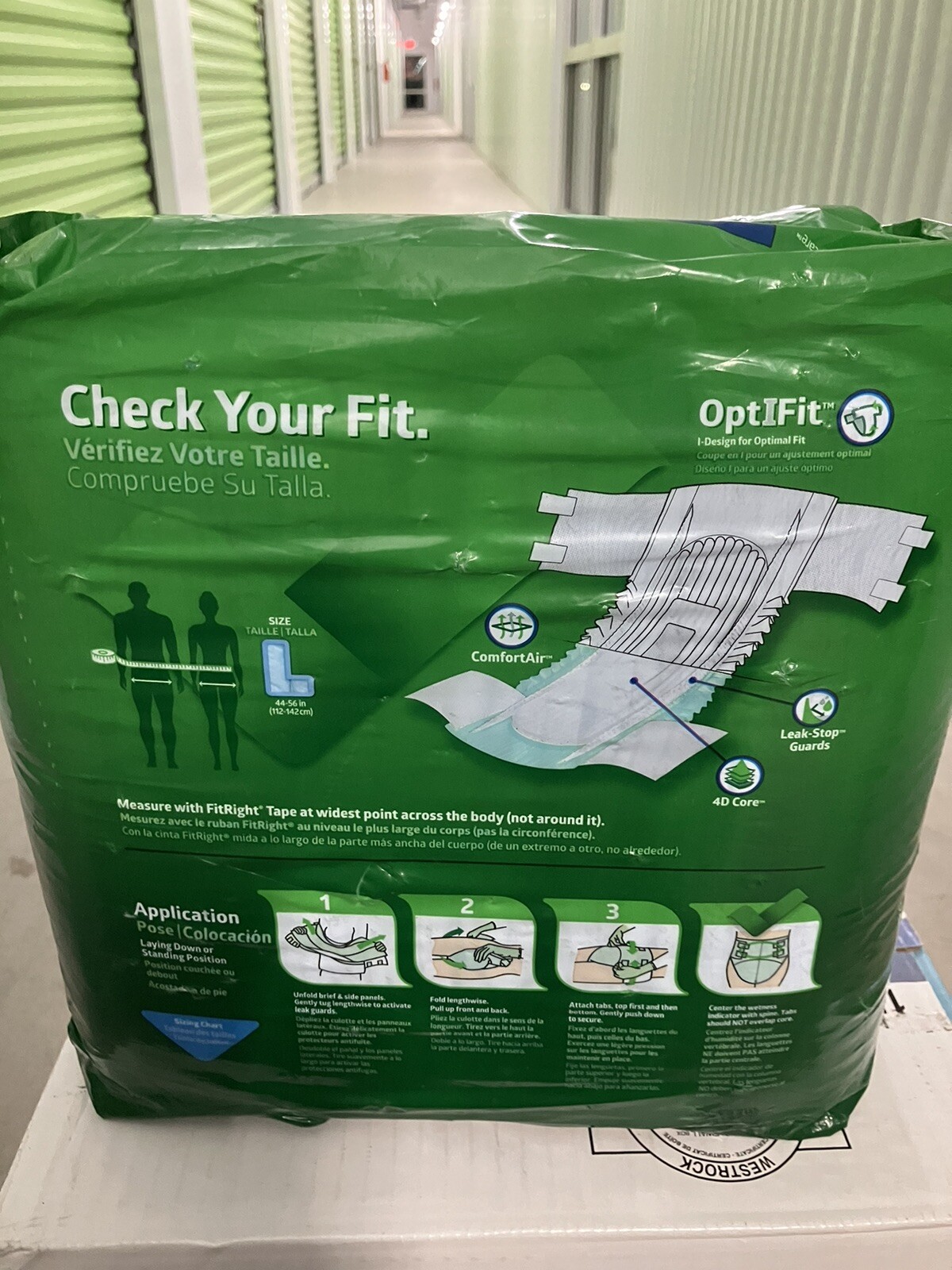 MEDLINE 40x FitRight OptiFit Ultra Adult Sz L Leak-Stop Incontinence Briefs NEW