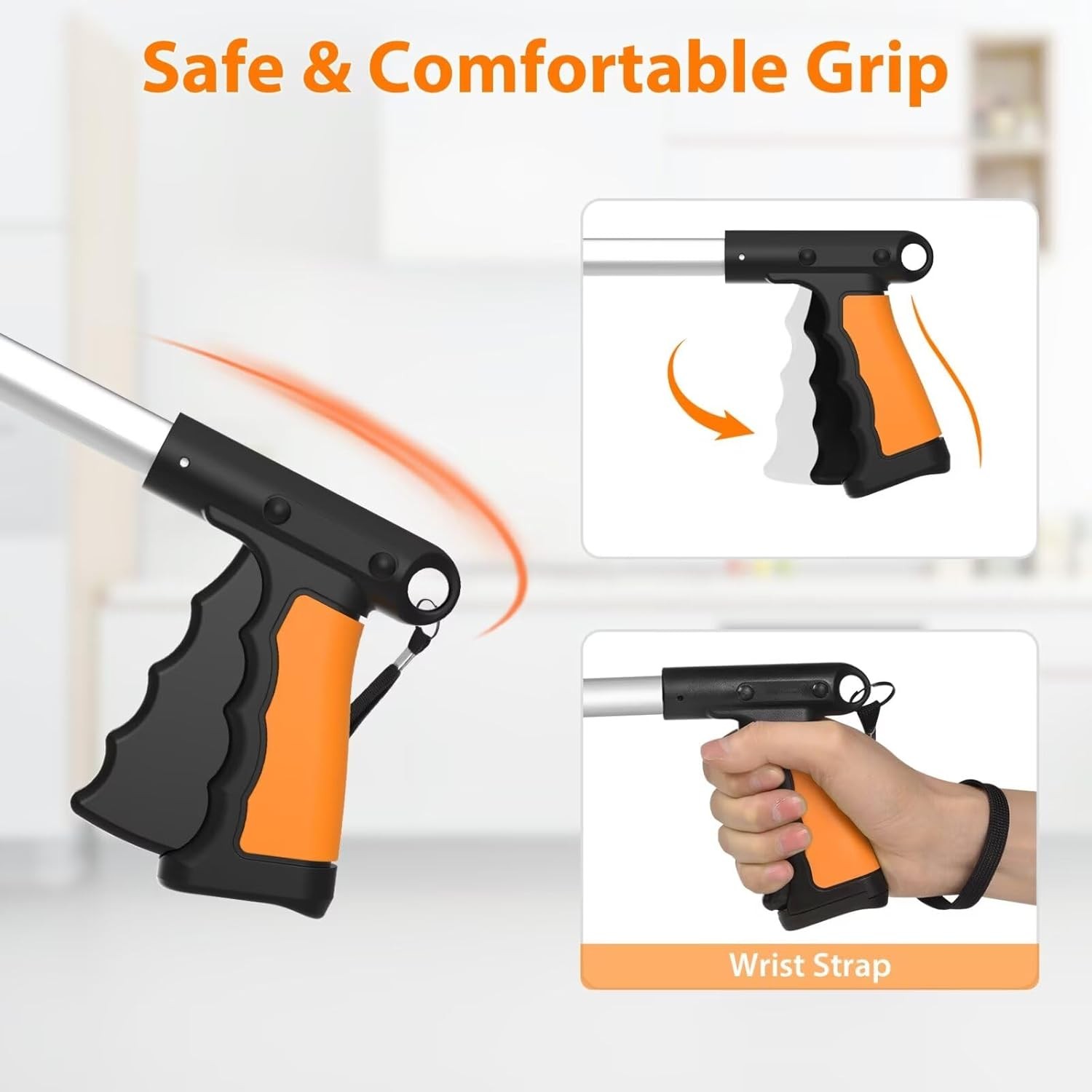 2-Pack 43″ Extra Long Grabber Reacher Tool, Foldable Pickup Tool, Reacher Tool