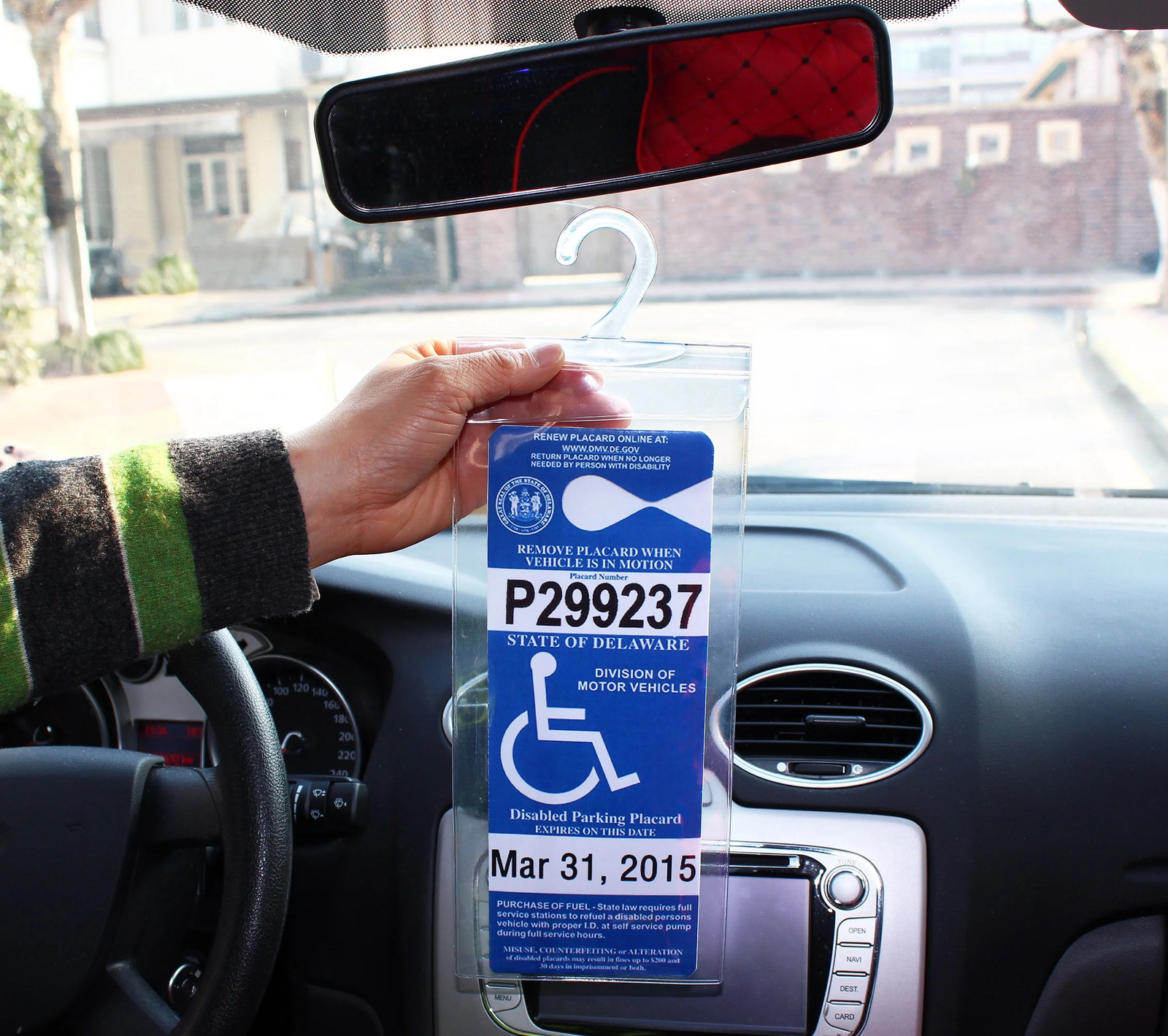 3 PCS Handicap Placard Holder – Disabled Parking Placard Protector Sleeve with L