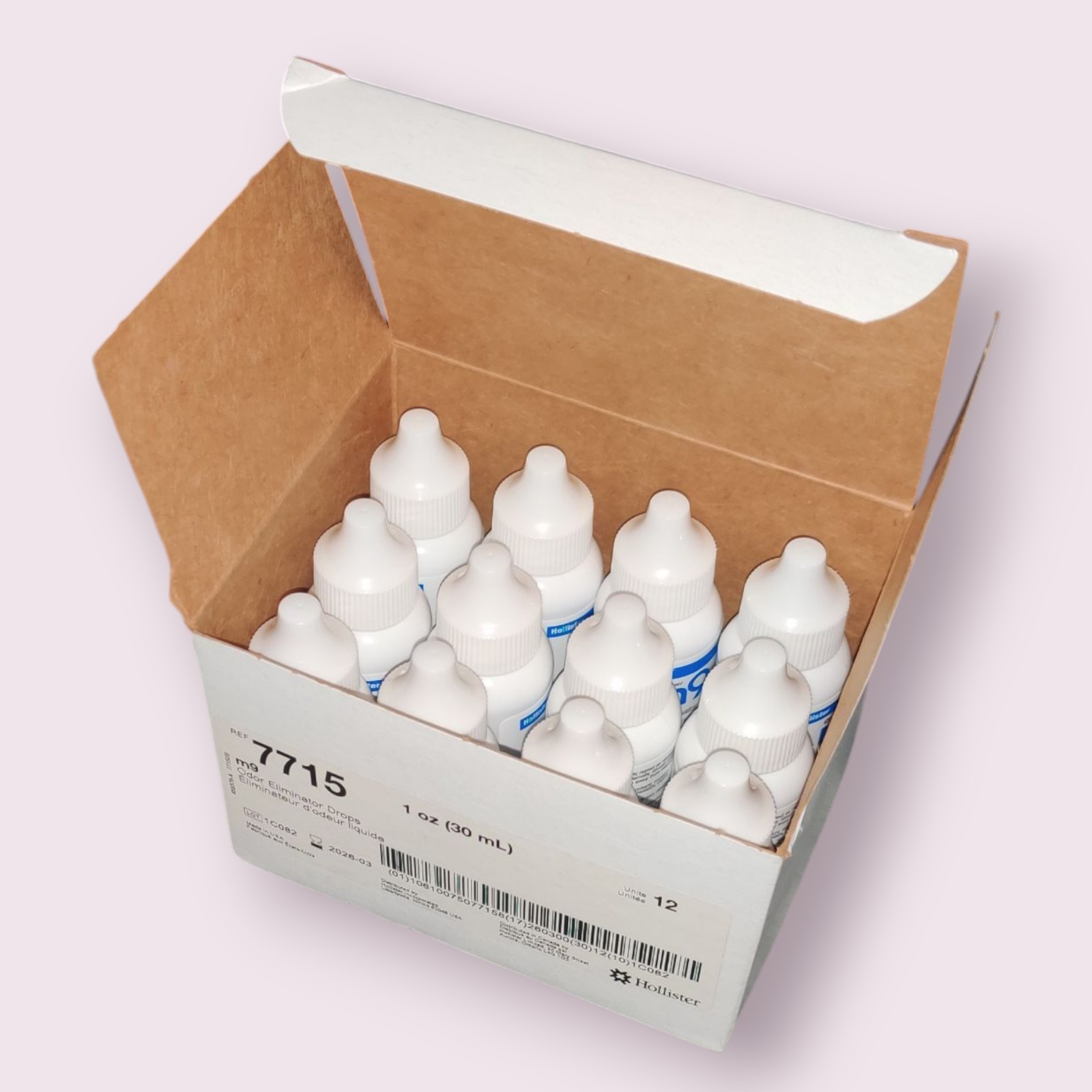 Hollister M9 Odor Eliminator Drops 1oz Bottles, 12 Count Box, EXP: JULY 2026