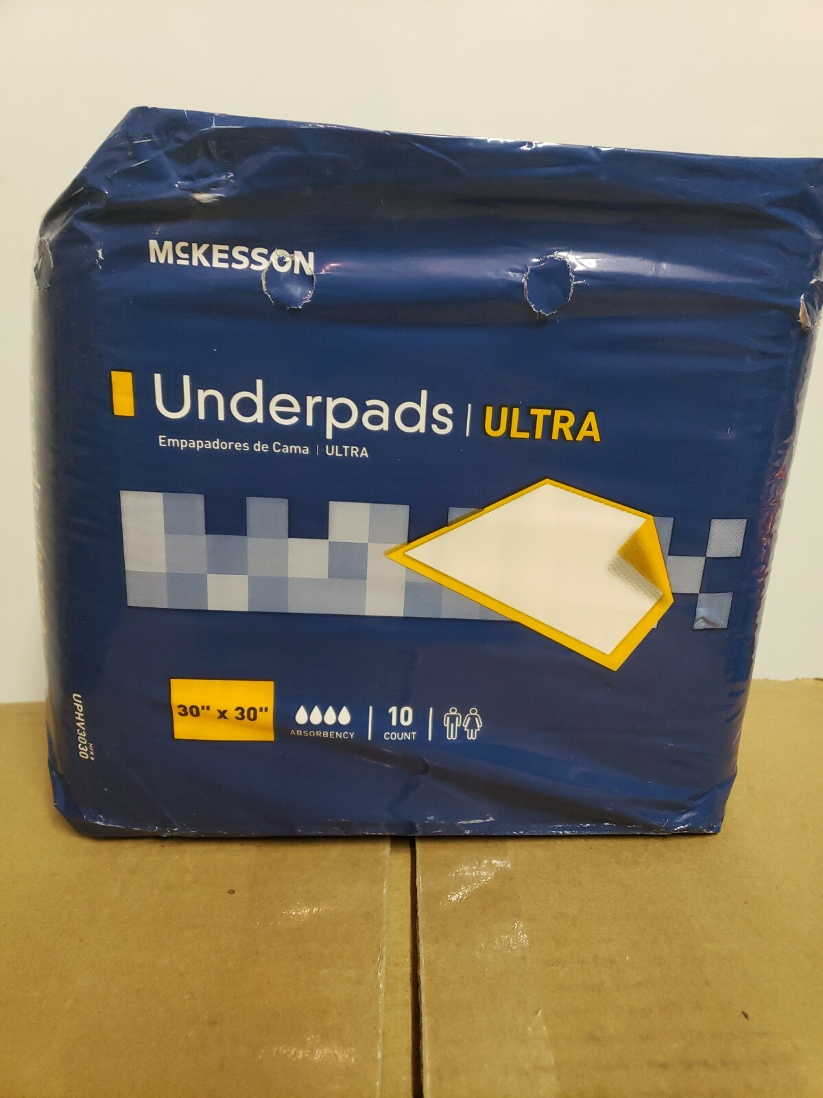 McKesson Underpads Ultra 30″x30″-10 Count 4 Absorbency UPHV3030 New Puppy Pads