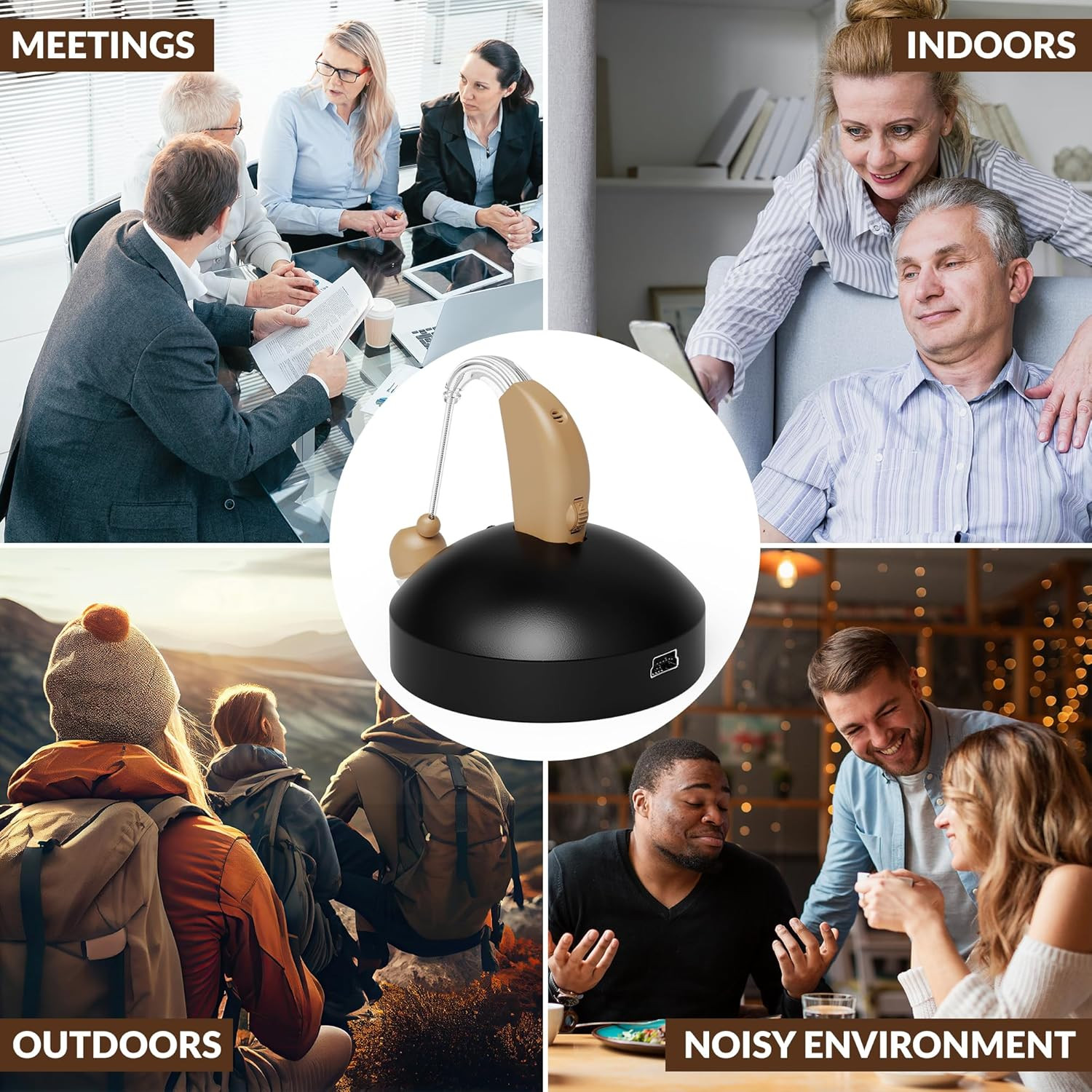 Rechargeable Ear Hearing Amplifier – Sound Amplifier with Rapid Charger – Skin