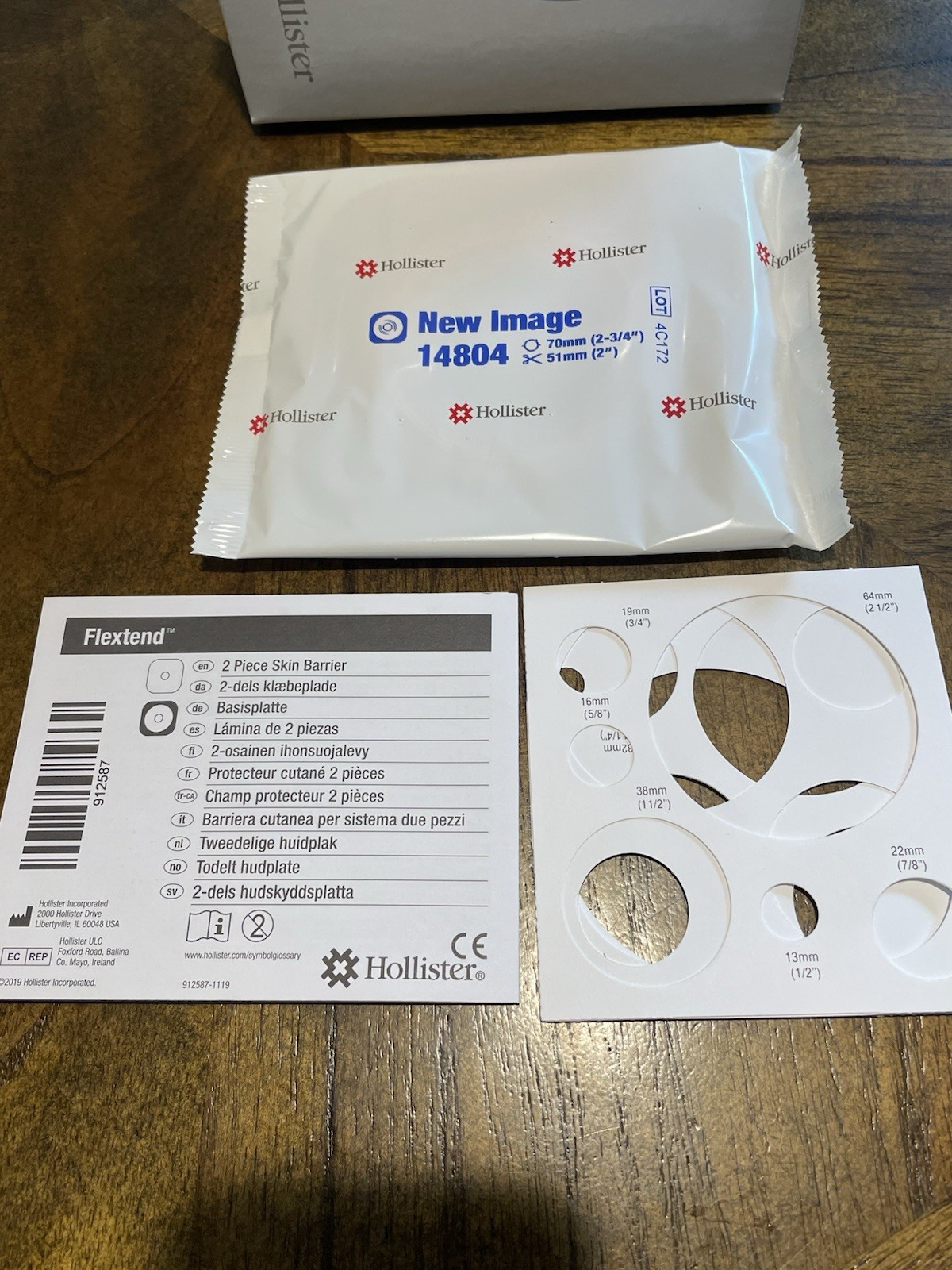 Hollister 14804 New Image Ostomy Barrier 2 3/4″ (70 mm) Flange Exp 2029