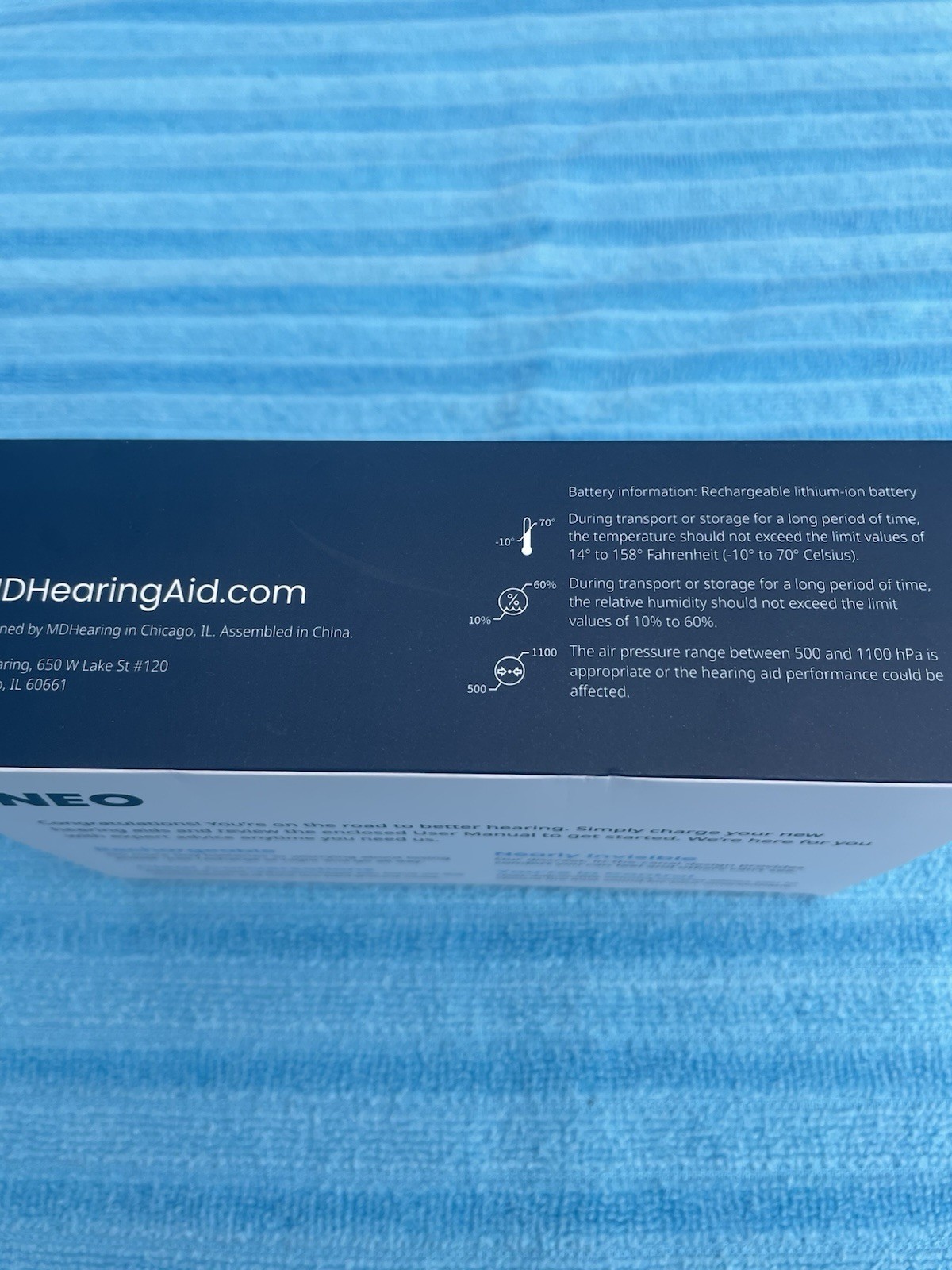 MD HEARING AIDS NEO DIGITAL RECHARGEABLE HEARING AID WIRELESS CHARGER CASE