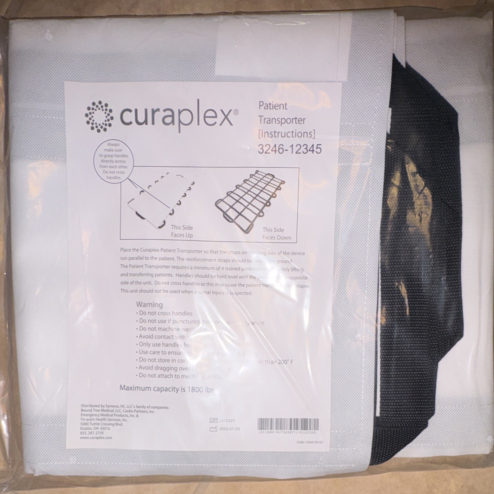 Curaplex Patient Transporter 3246-12345 Portable Patient Transport