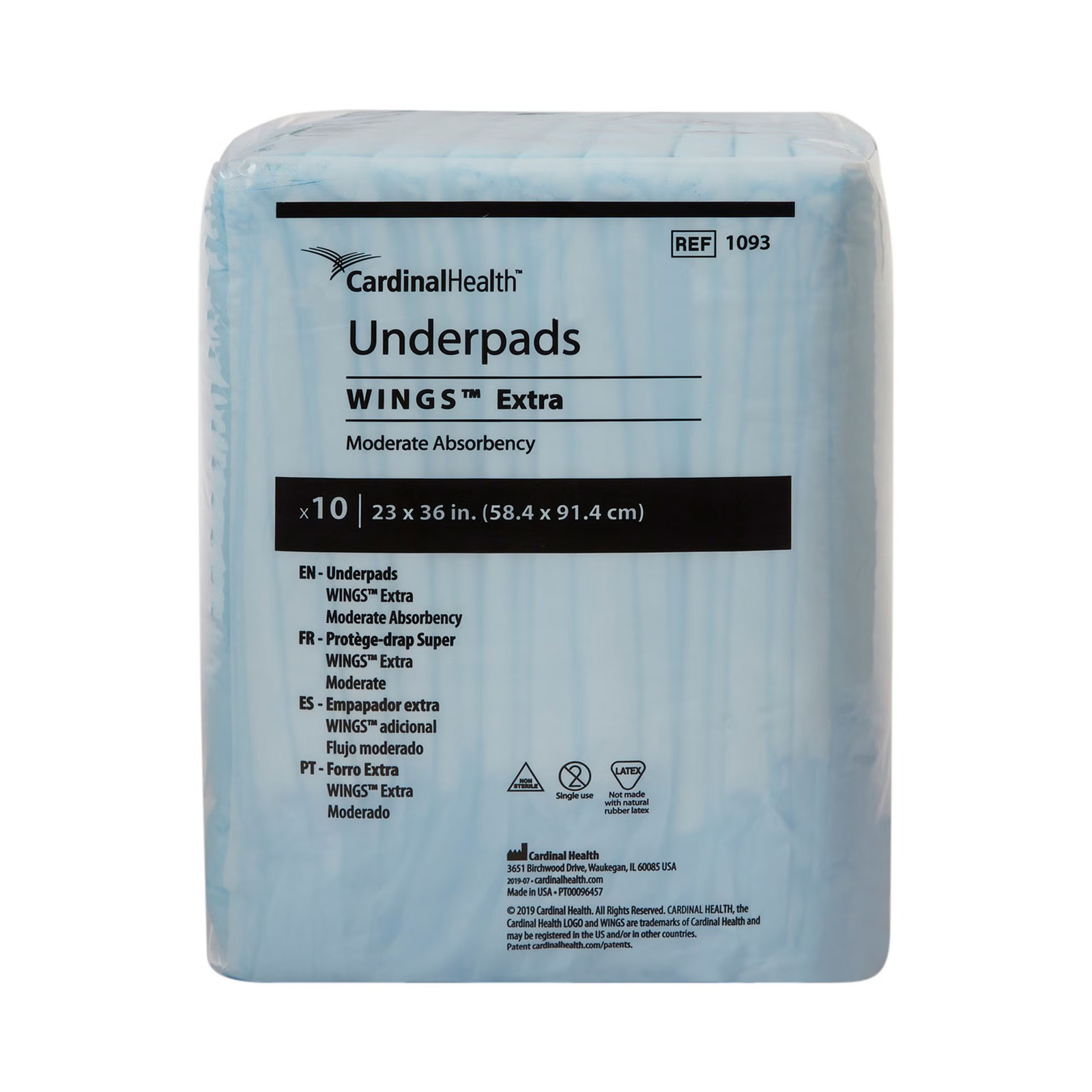 Simplicity Extra Disposable Underpad Fluff 23X36″ 1093 10 pads