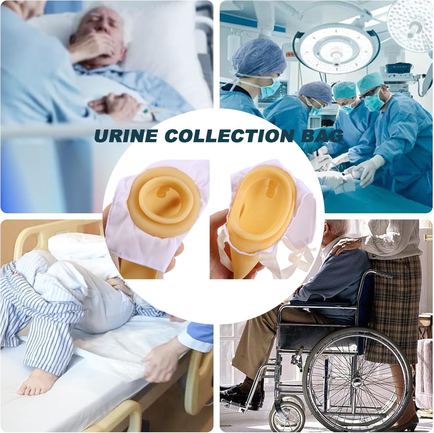 Wearable Urine Bag Elderly Male Female Reusable Urine Collection Pee Bag 1000ml