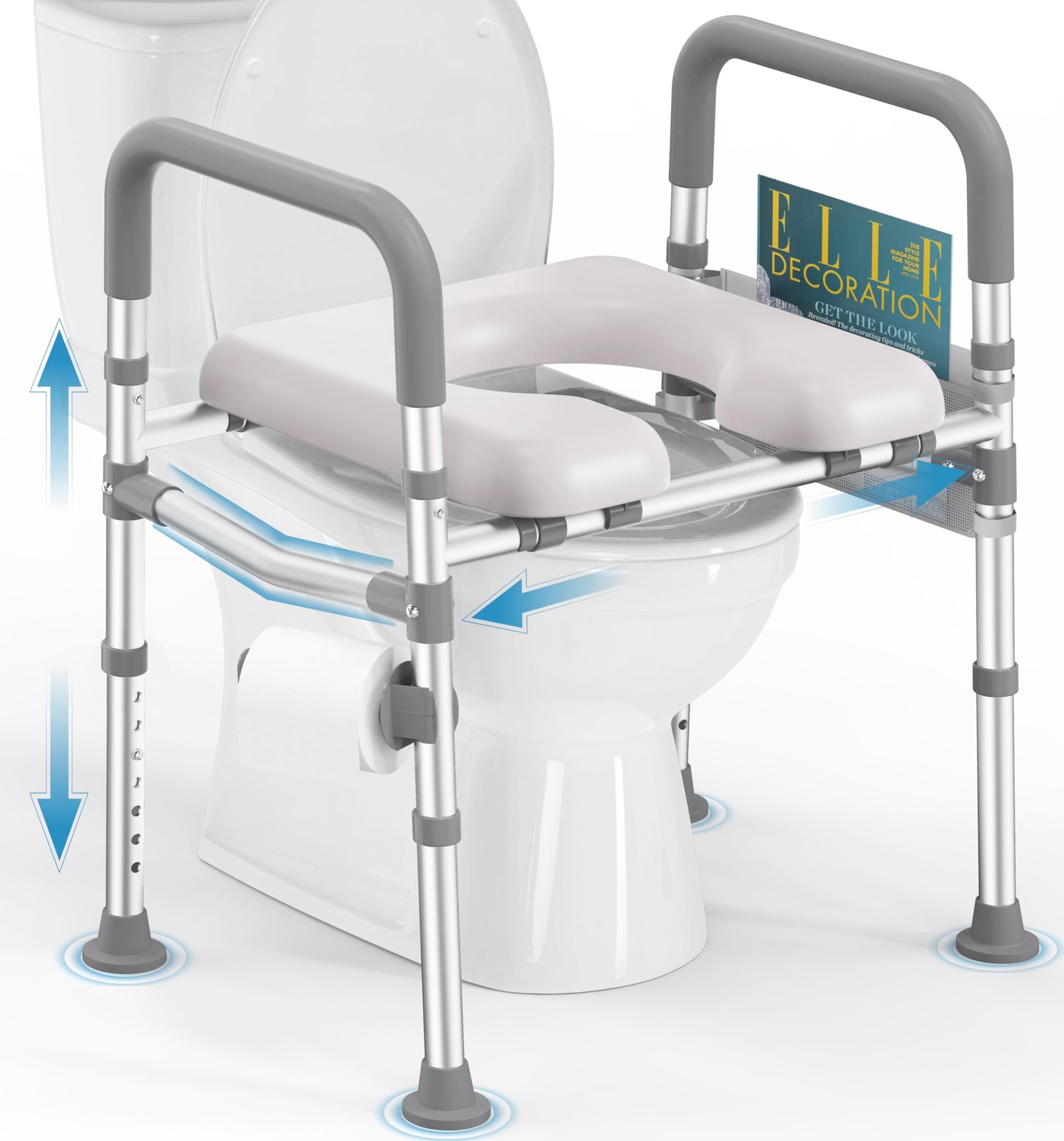 Homland Raised Toilet Seat Handles 400 Lbs Toilet Seat Risers For Seniors