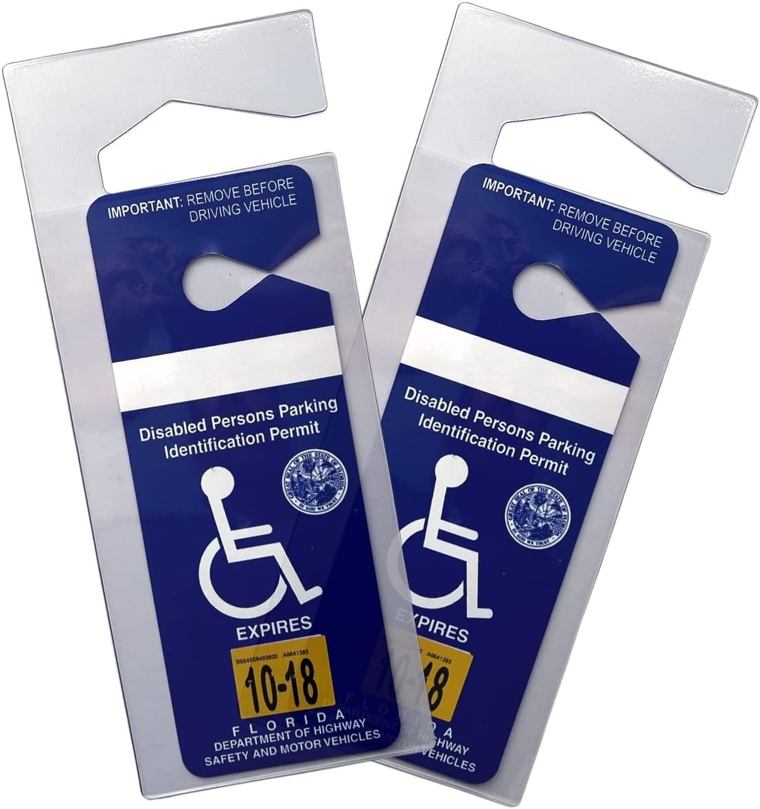 2 Pack Clear Handicap Parking Placard Holder – Durable Permit Cover for Vehicles