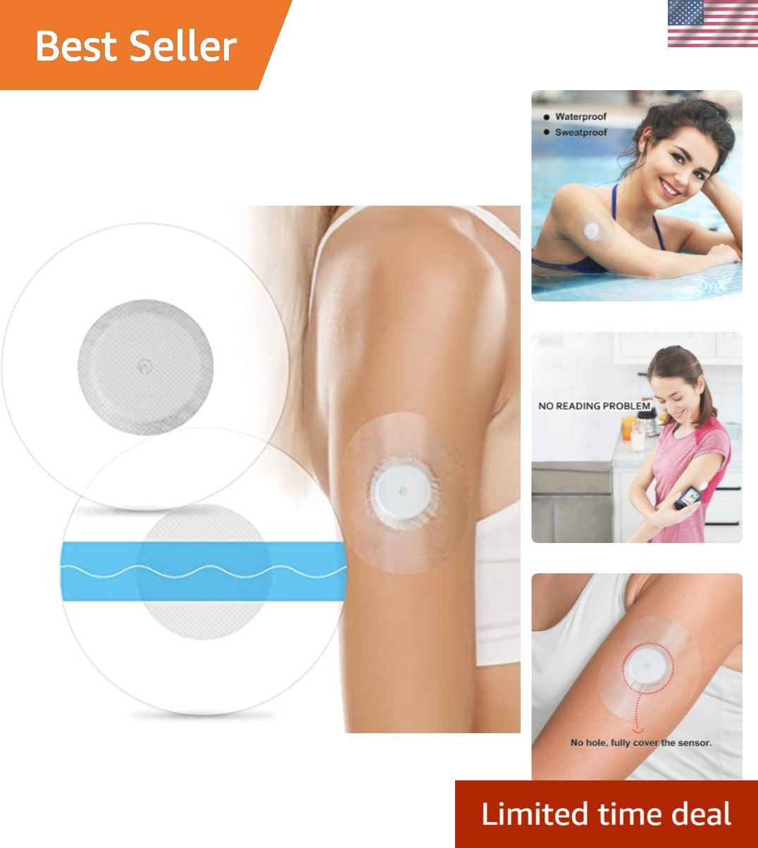 60Pack Libre Sensor Covers Latex-Free Medical Adhesive Patches for Libre 2/3 …