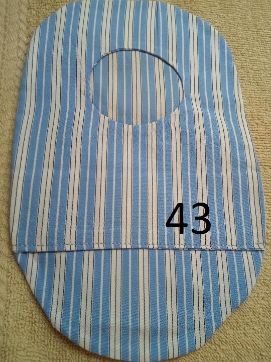 Ostomy pouch covers Blue woven 2 1/2″ opening Please measure before buying