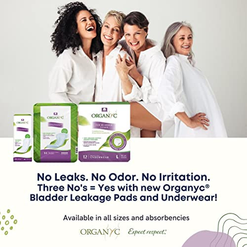 – 100% Organic Cotton Incontinence Pads for Bladder Leaks – Certified Odor Co…