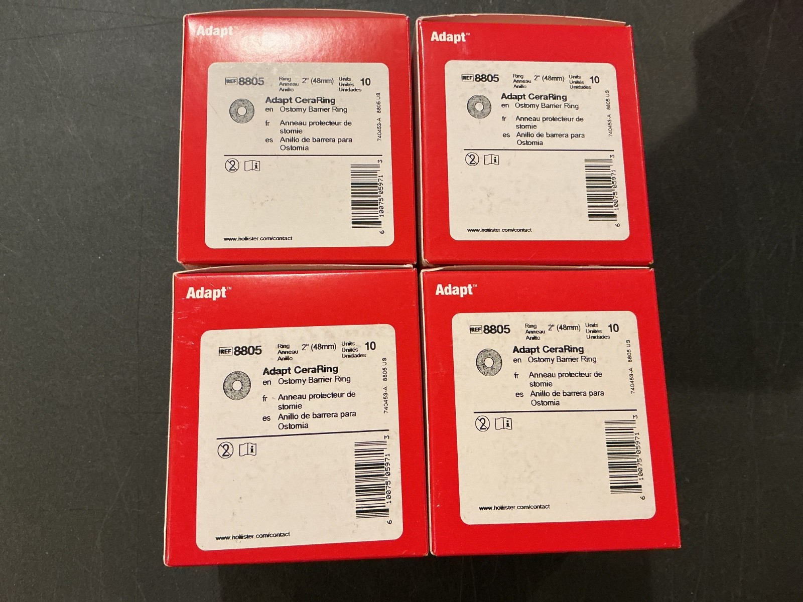 40 (4 boxes of 10) Hollister 8805 Adapt CeraRing Ostomy Barrier Rings