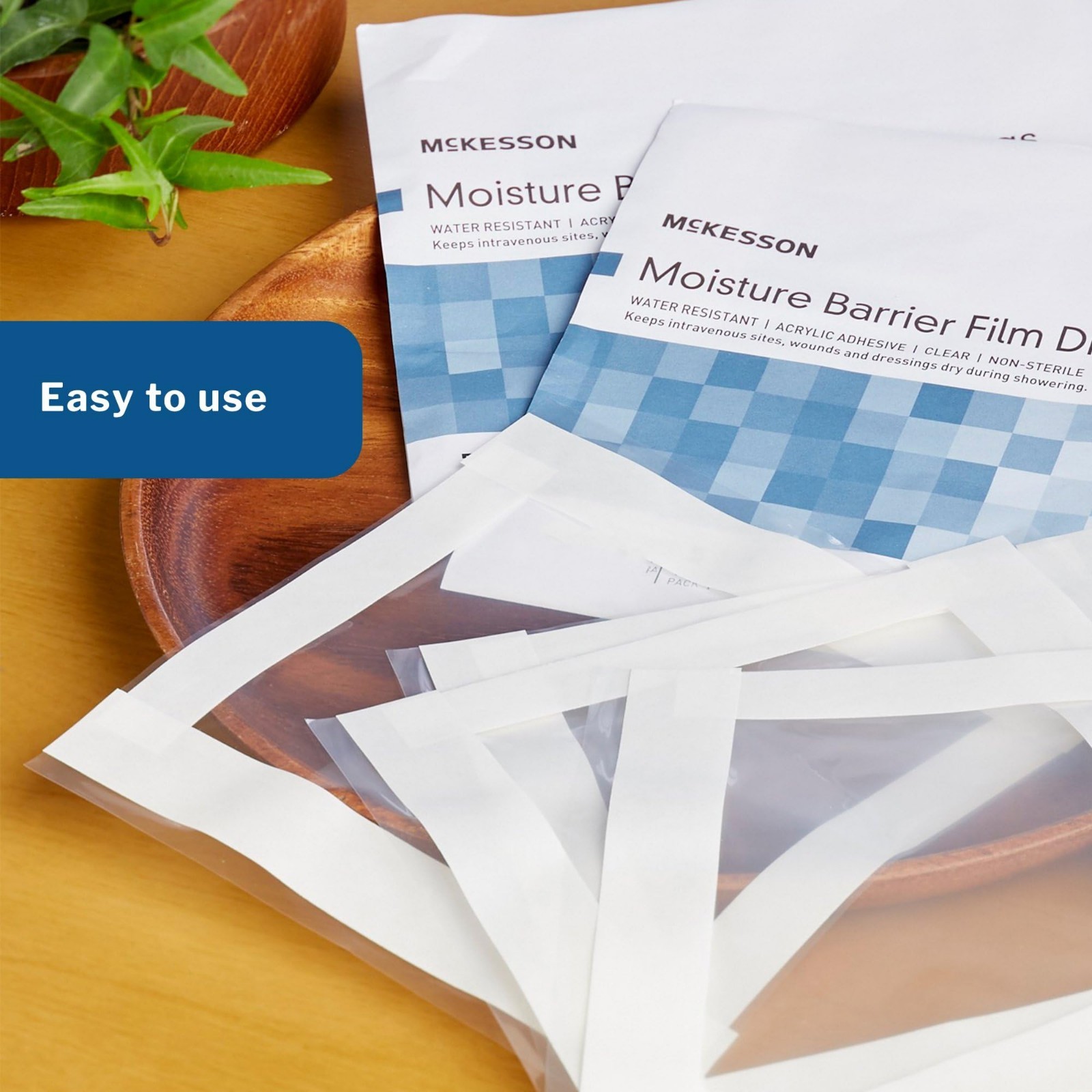 Clear IV Site Barrier Protector – 7″x7″ Water-Resistant Adhesive Film, 5 Count,